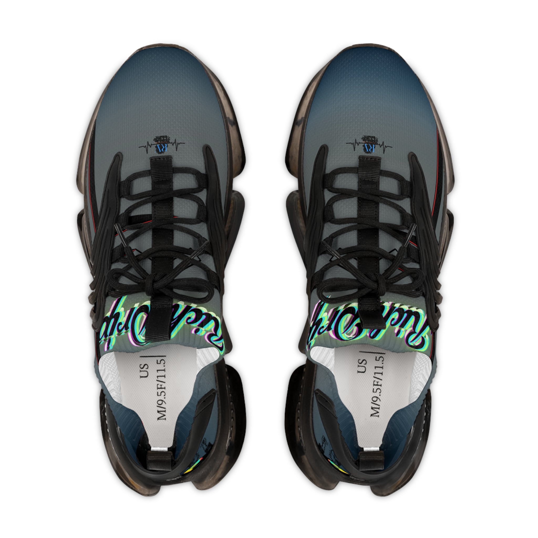 RV5 Pulse Tropical Storm Eclipse Neon Green Glow Logo - Men's Mesh Sneakers