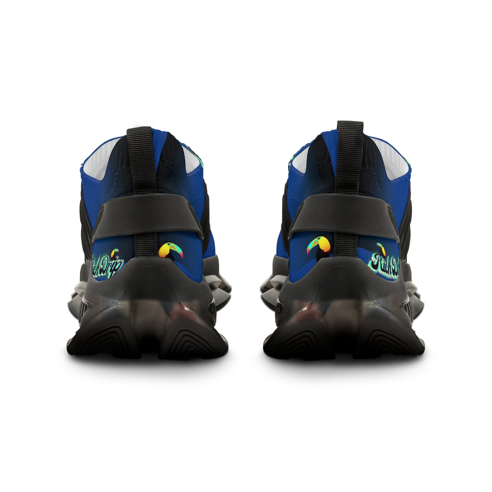 RV5 Pulse Tropical Blue Base Neon Green Glow Logo - Men's Mesh Sneakers Royal Blue