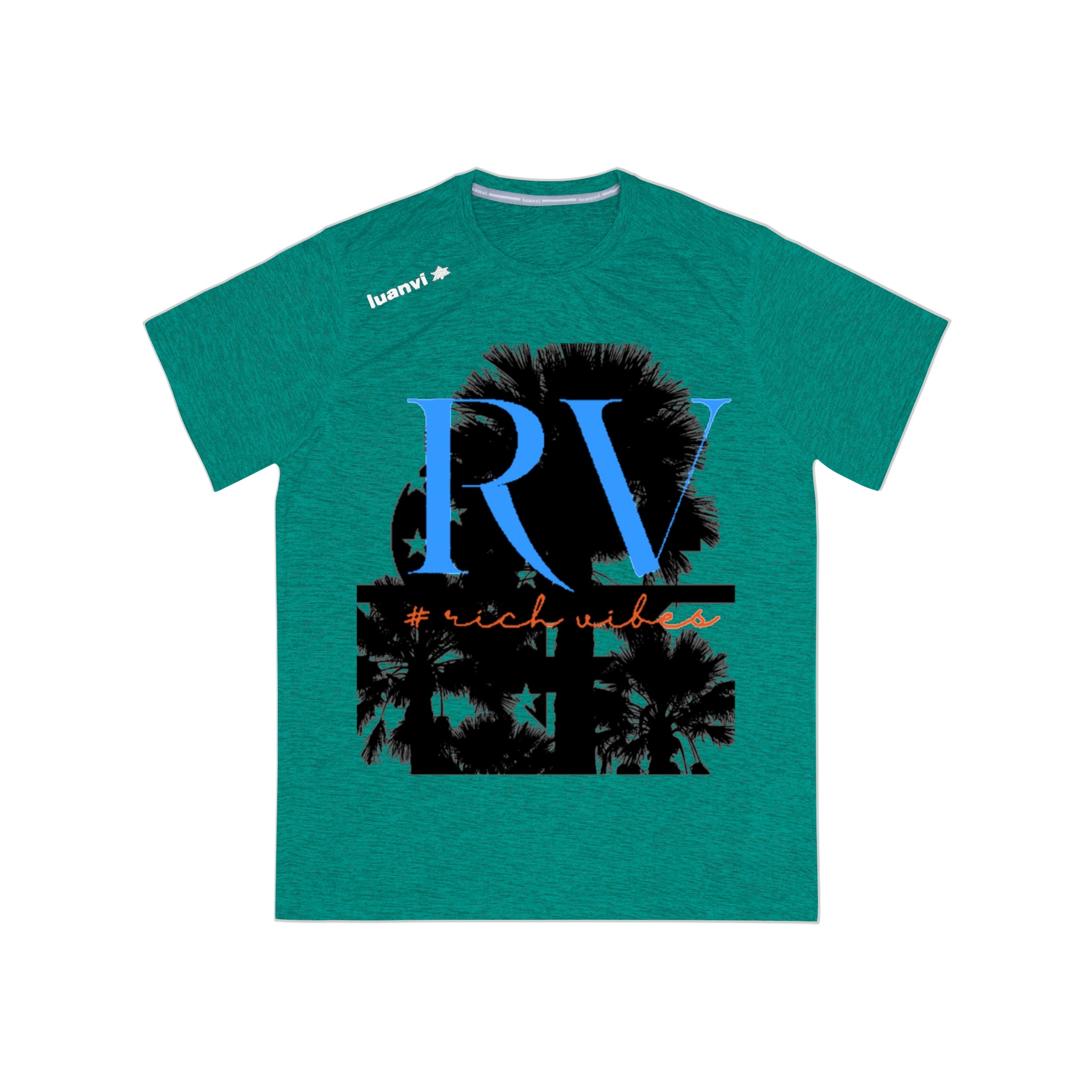 Rich Vibes Palm Tree RV Pulse - Men's Sports T-shirt
