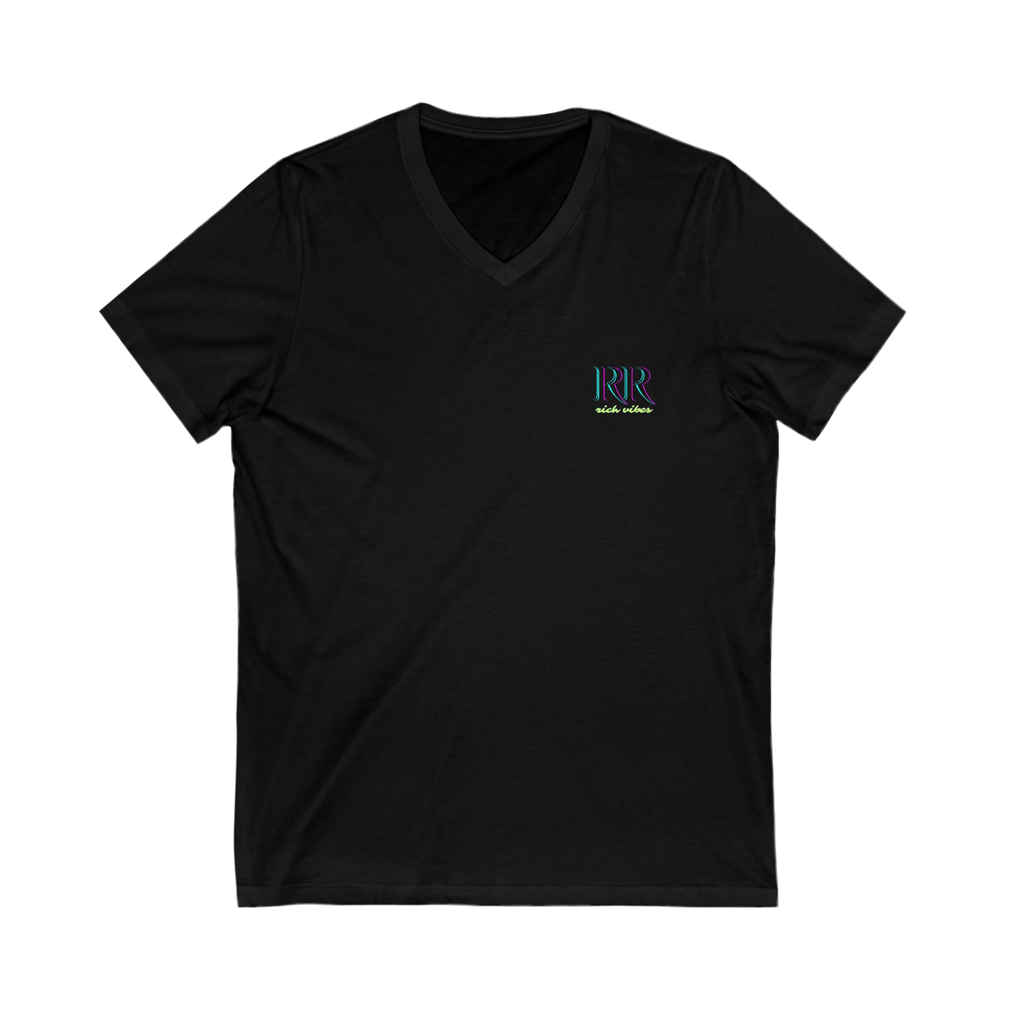 Rich Vibes Volt RR 1.0 - Unisex Jersey Short Sleeve V-Neck Tee