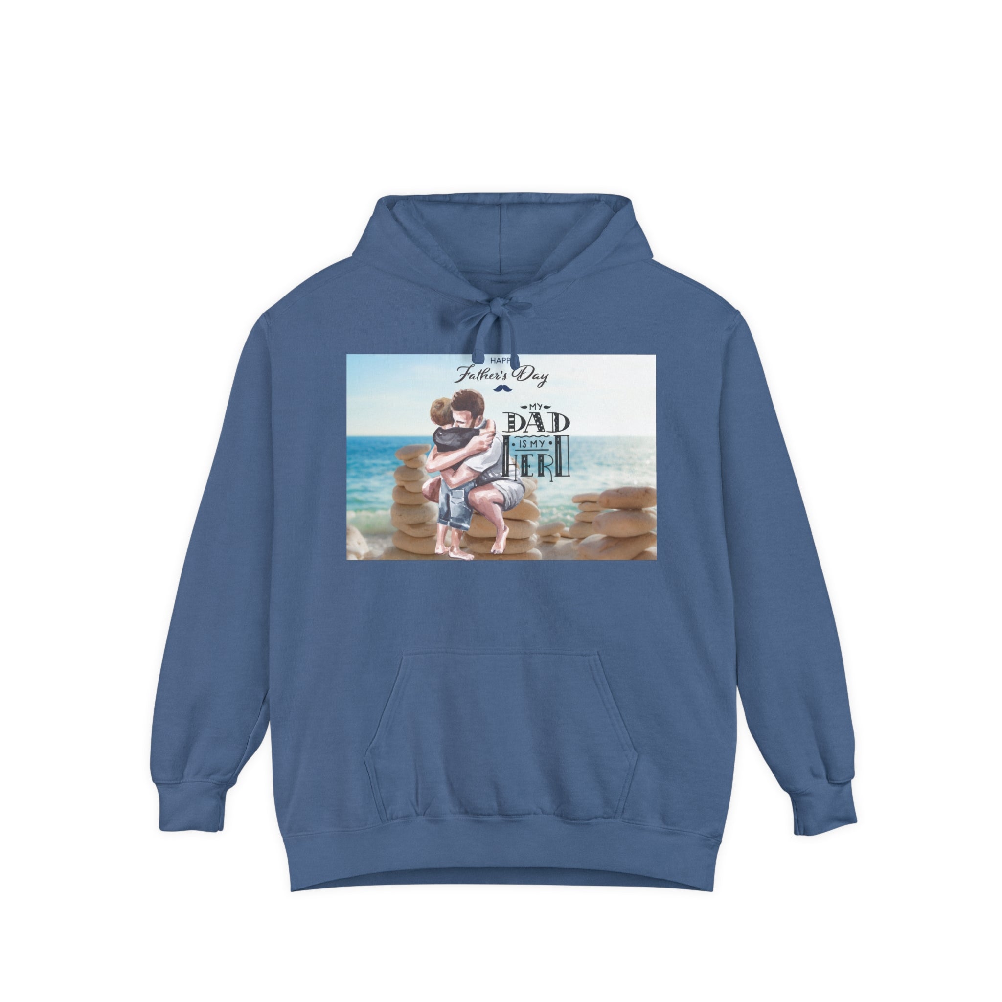 A Father's Heart Father's Day Denim - Garment-Dyed Hoodie