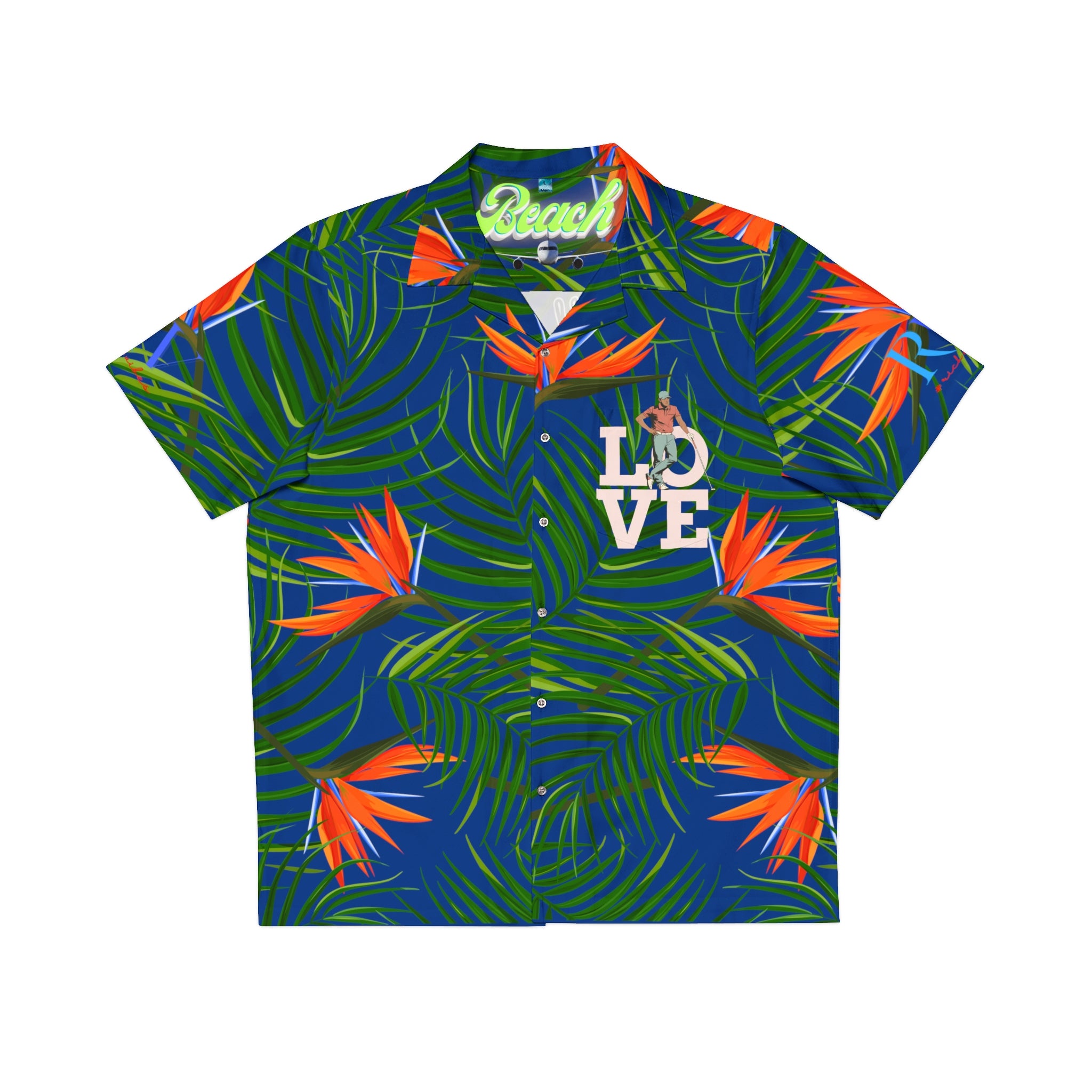 Rich Vibes Tropical RV Golfer's Love Chill Vibes - Men's Hawaiian Shirt (AOP)Florida Gator Blue
