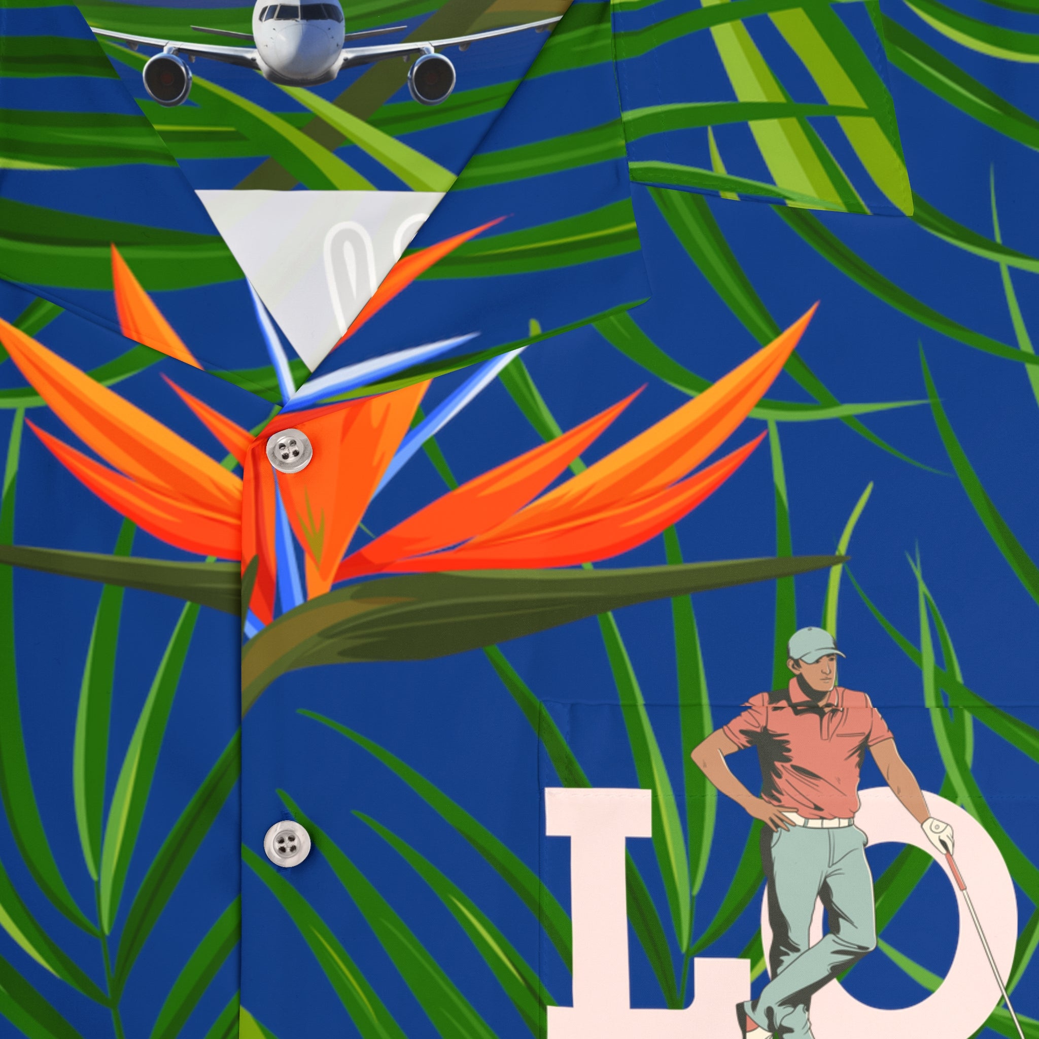 Rich Vibes Tropical RV Golfer's Love Chill Vibes - Men's Hawaiian Shirt (AOP)Florida Gator Blue