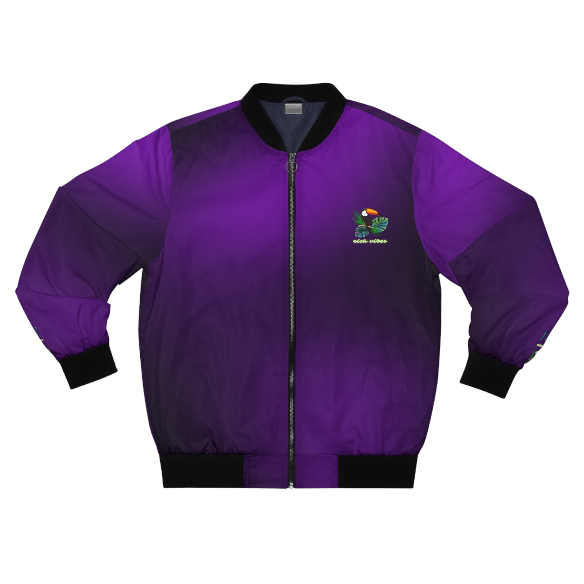Rich Vibes Volt RR Purple Tropical Jungle Tiger - Men's Bomber Jacket (AOP)