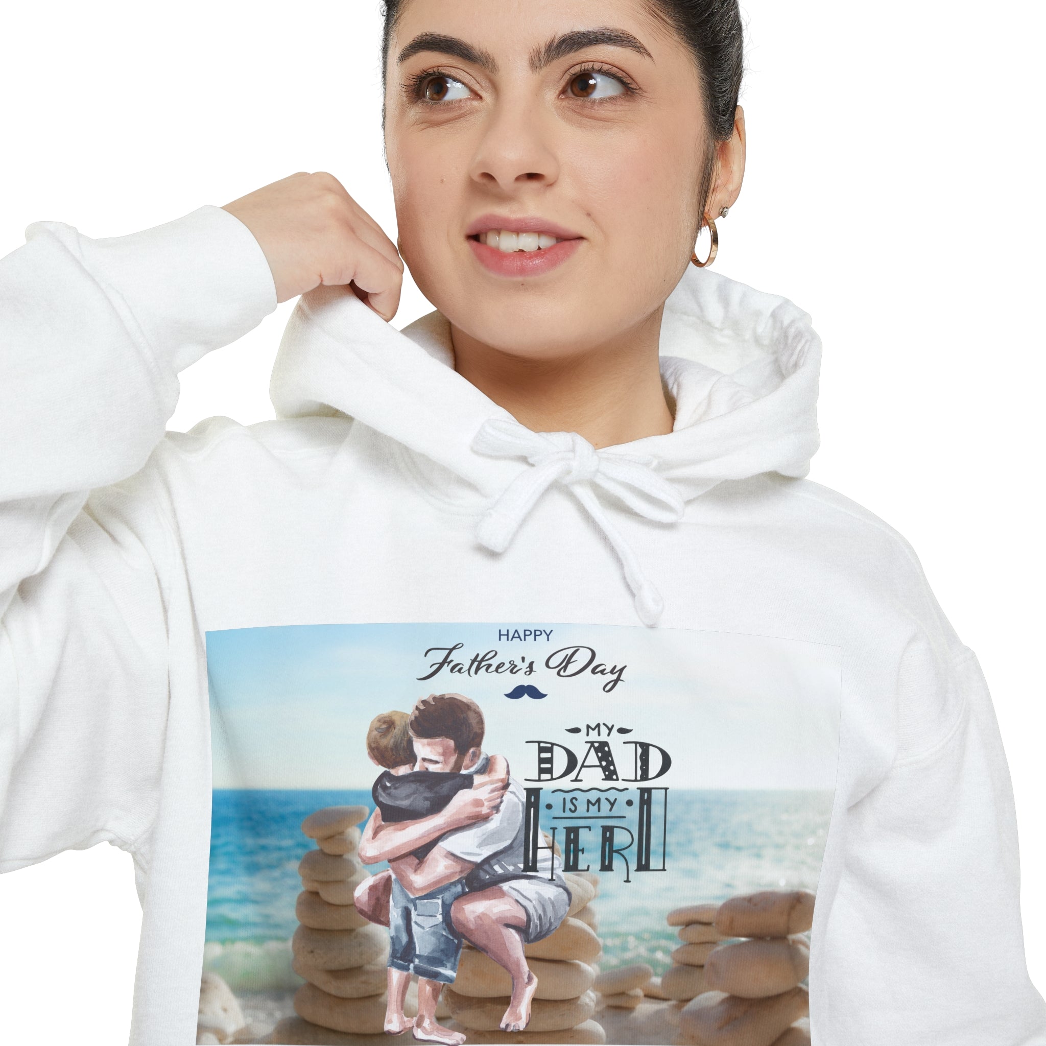 A Father's Heart Father's Day White - Garment-Dyed Hoodie