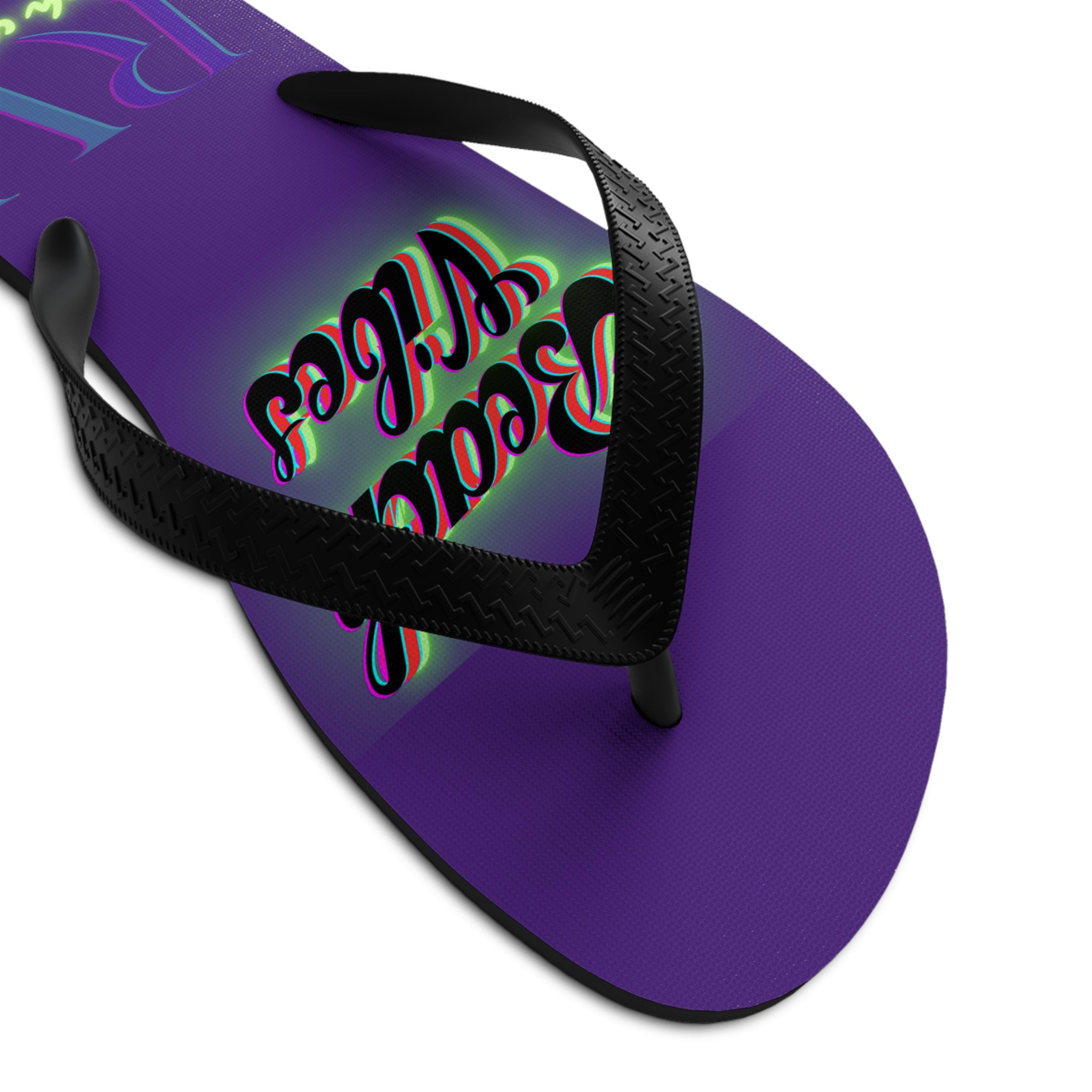 Rich Vibes RV Neon Beach Vibes - Unisex Flip-Flops - L