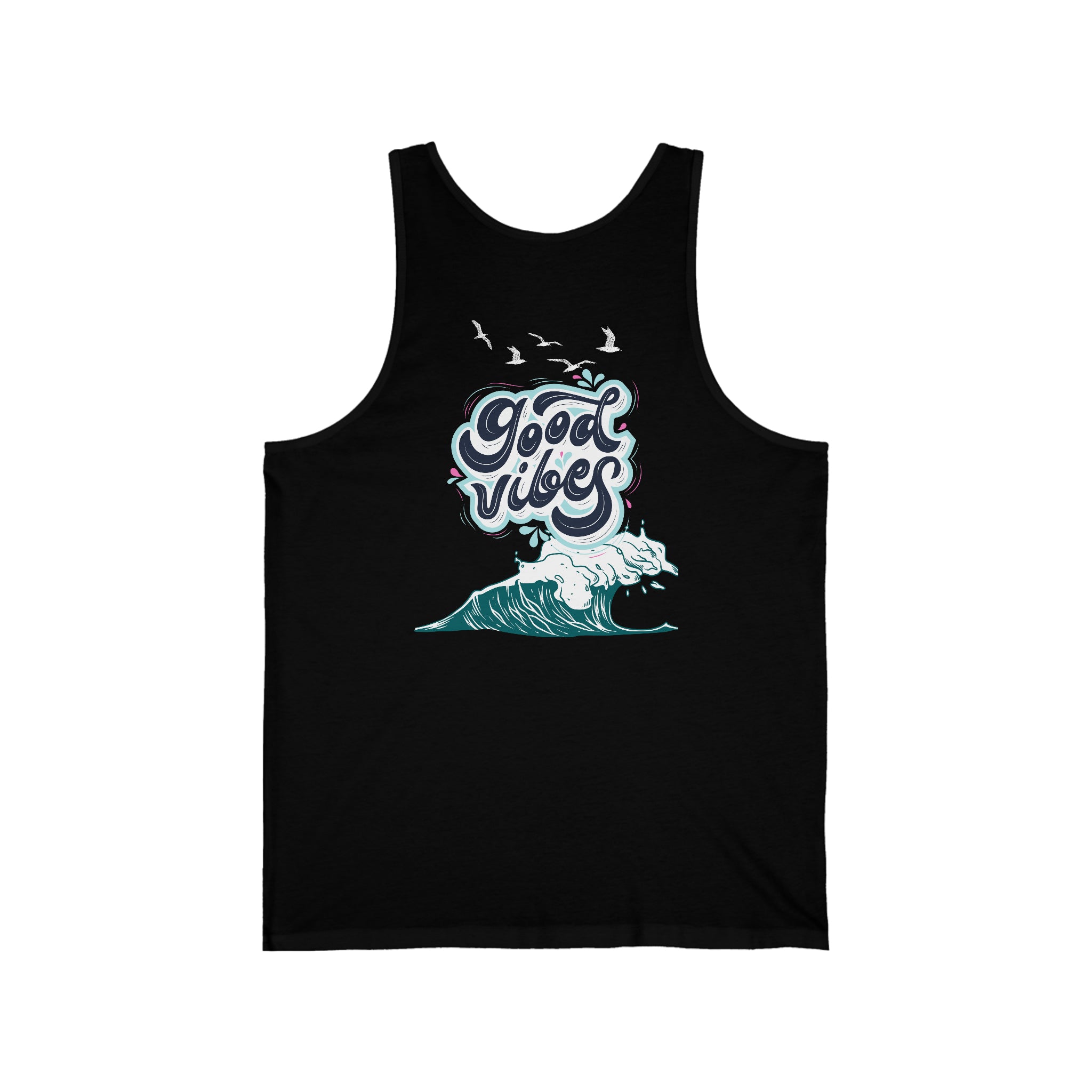 Rich Vibes Water Wave Palm Tree Good Vibes - Unisex Jersey Tank
