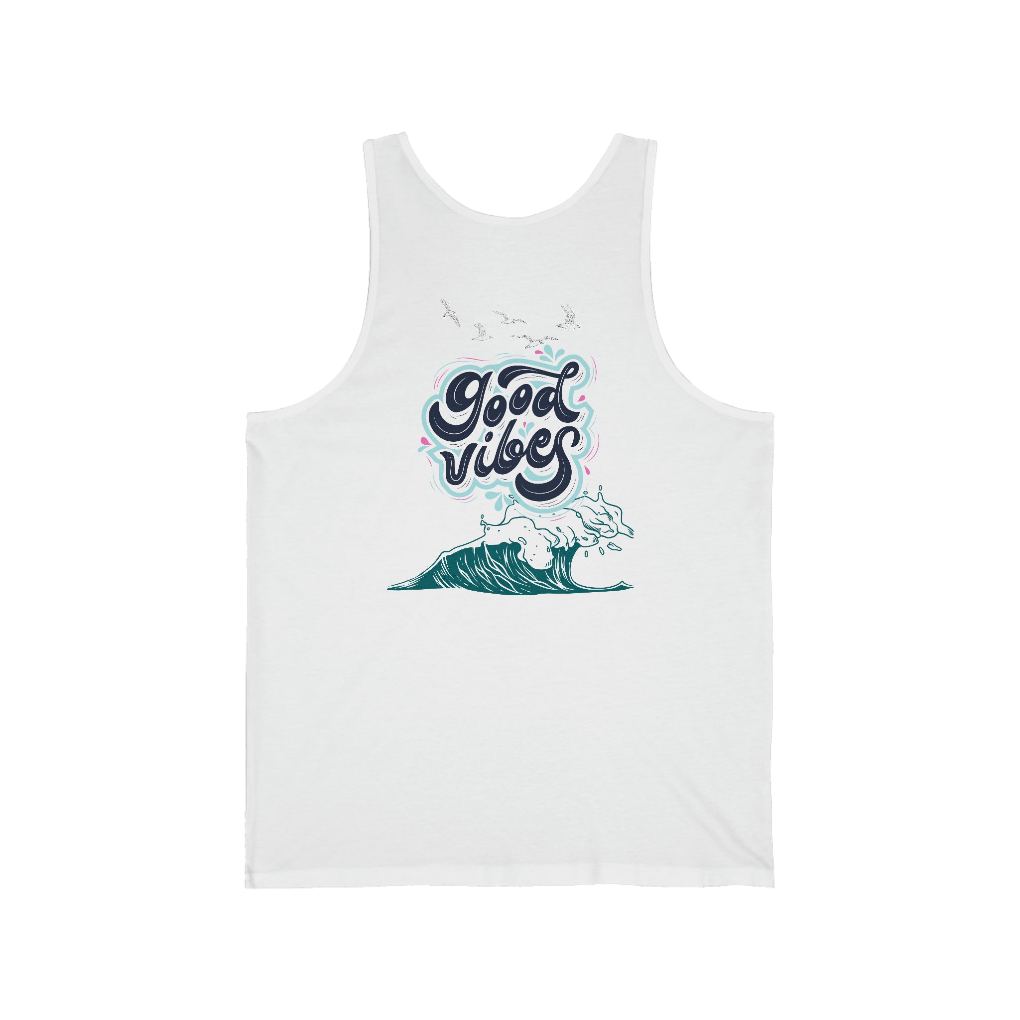 Rich Vibes Water Wave Palm Tree Good Vibes - Unisex Jersey Tank