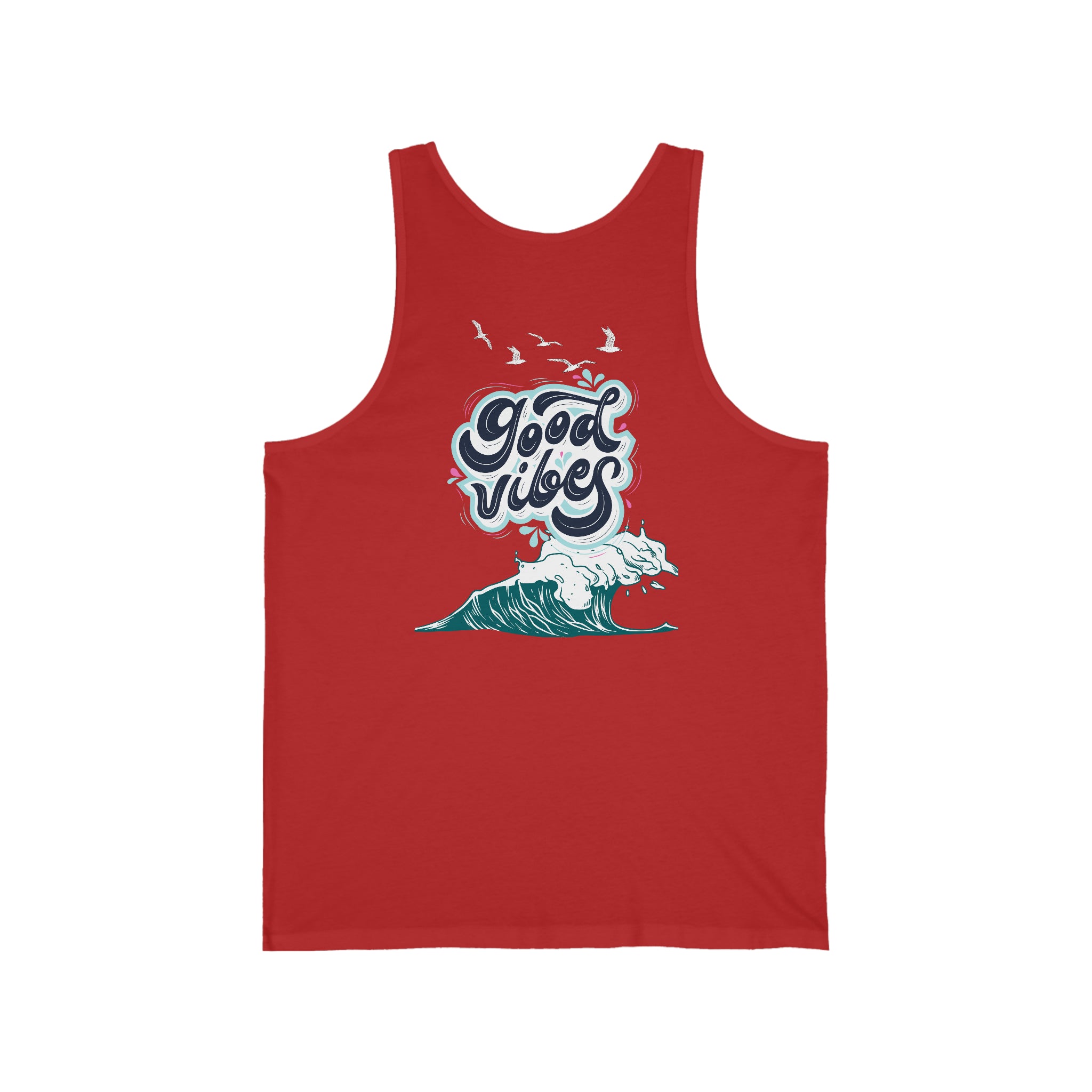 Rich Vibes Water Wave Palm Tree Good Vibes - Unisex Jersey Tank