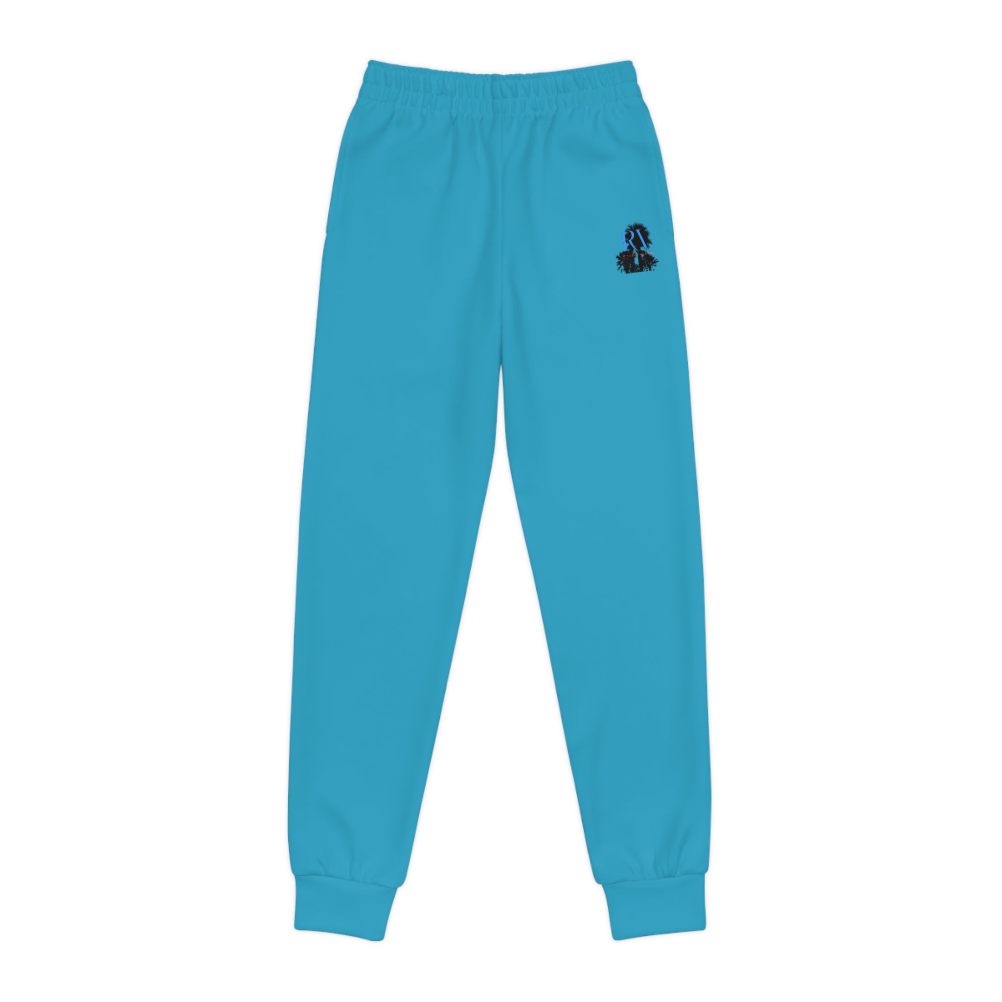 Rich Vibes RV Palm Tree Turquoise - Youth Joggers (AOP)