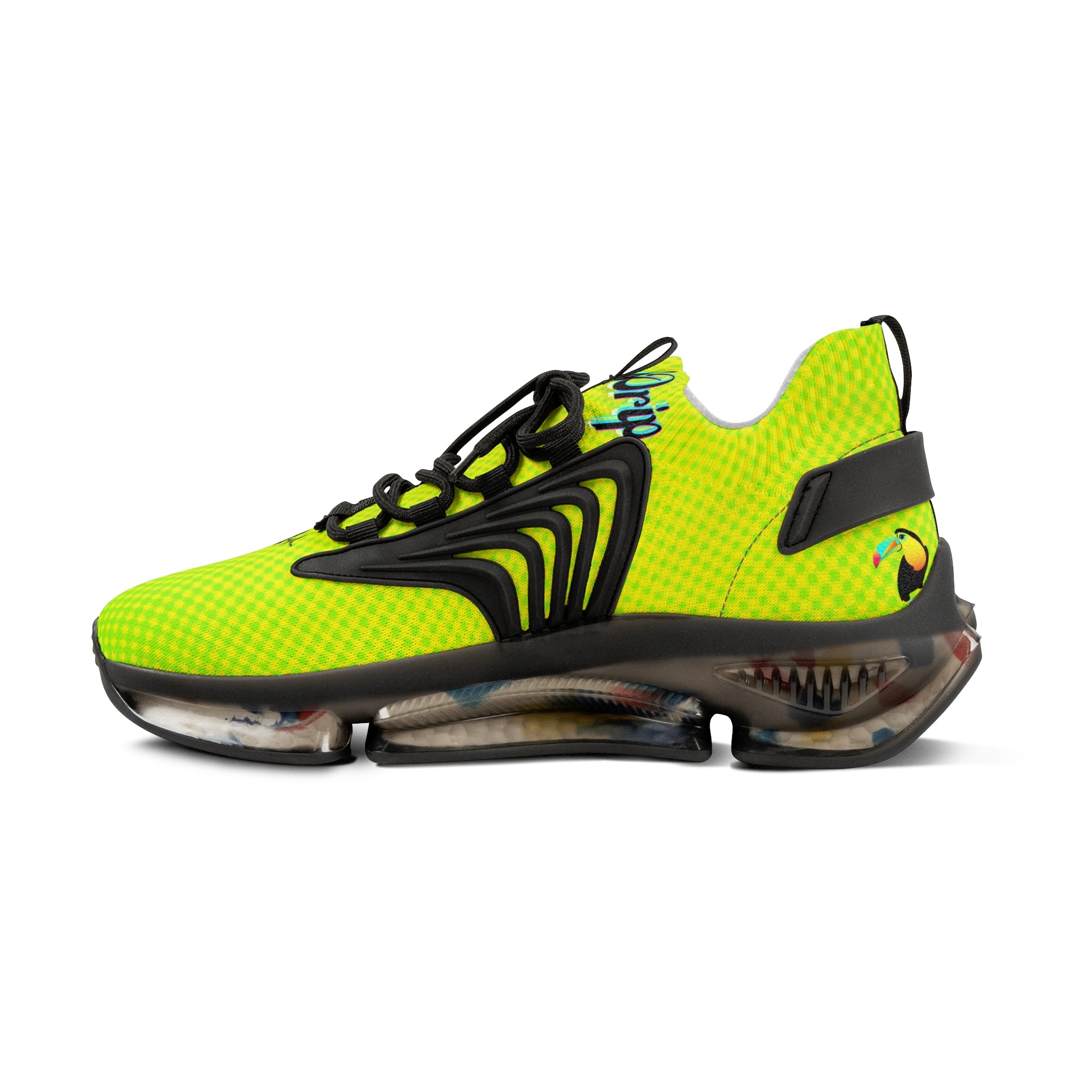 RV5 Pulse Tropical Lime Green Glow - Men's Mesh Sneakers Black
