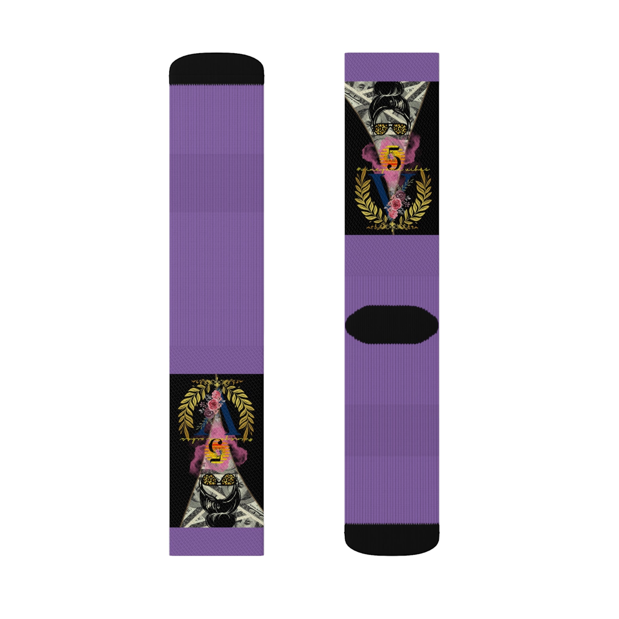 Vineyard Vibes V5 Vibes Colab Light Purple - Sublimation Socks