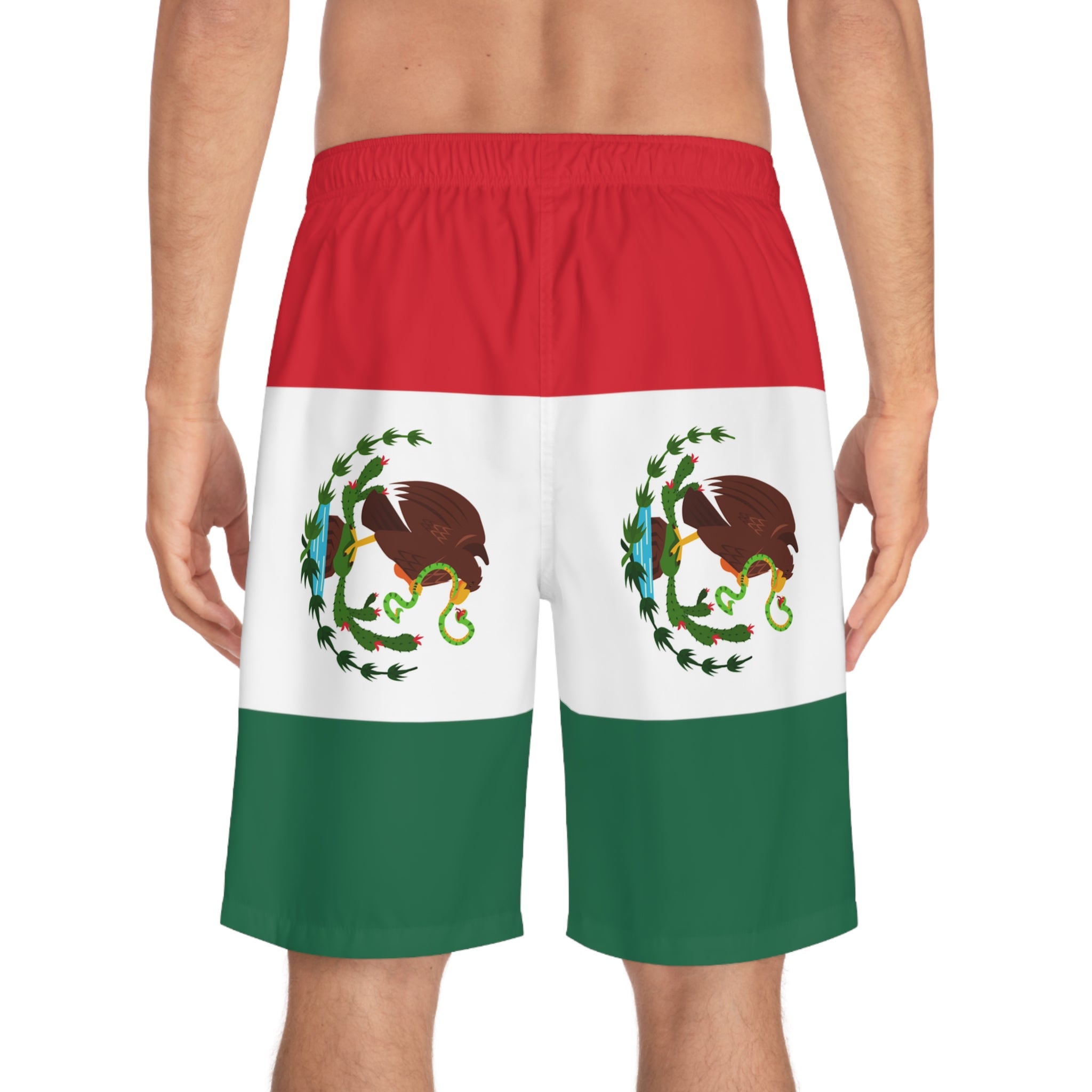 Rich Vibes RR Volt Mexican Flag Tiger Shield 2.0 - Men's Board Shorts (AOP)
