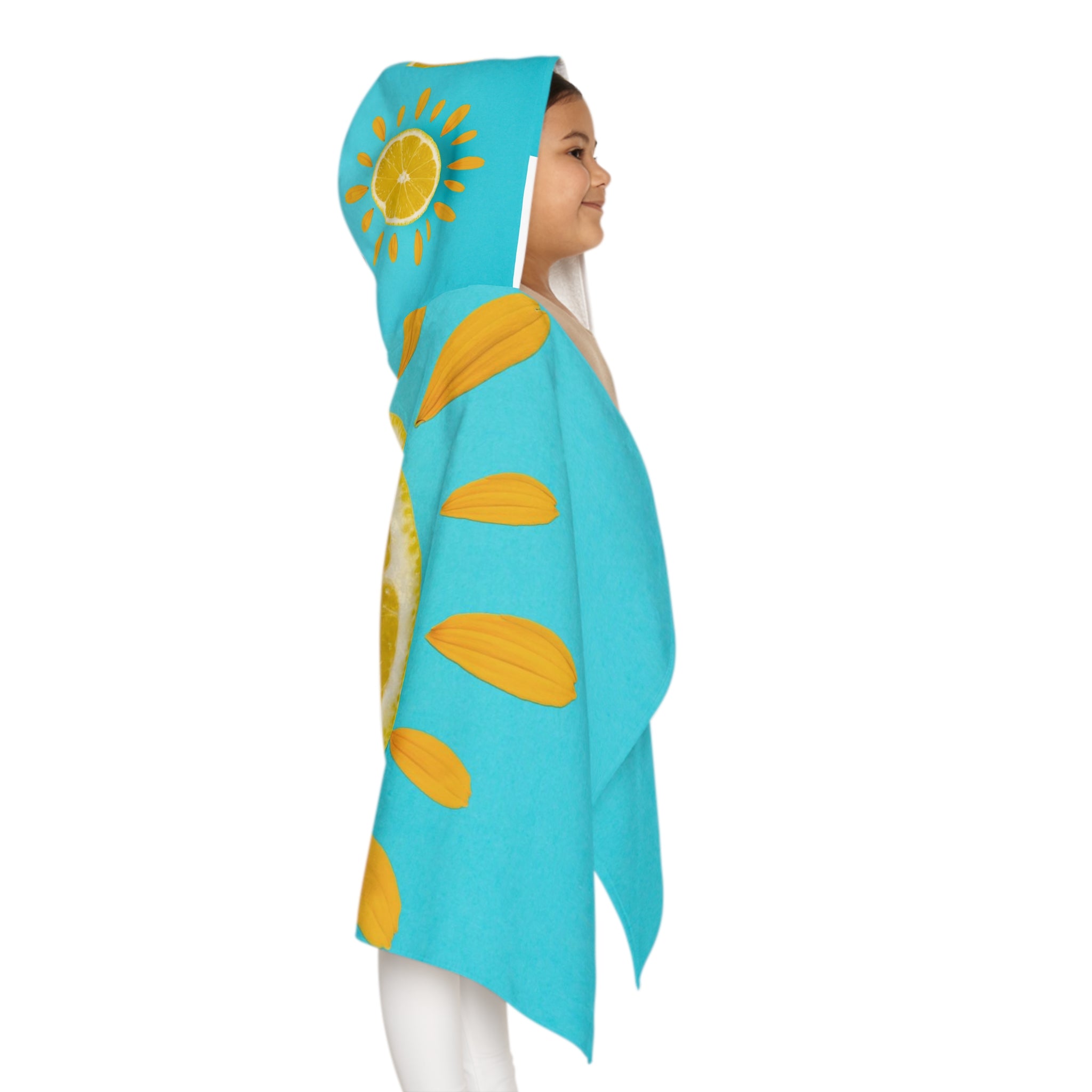 Sunshine Lemon Print - Youth Hooded Towel