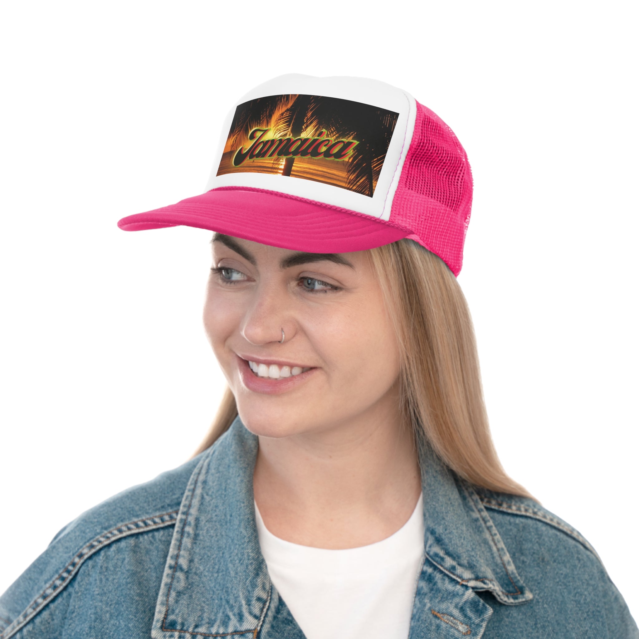 Rich Vibes Golden Jamaica Sunset  - Trucker Hat