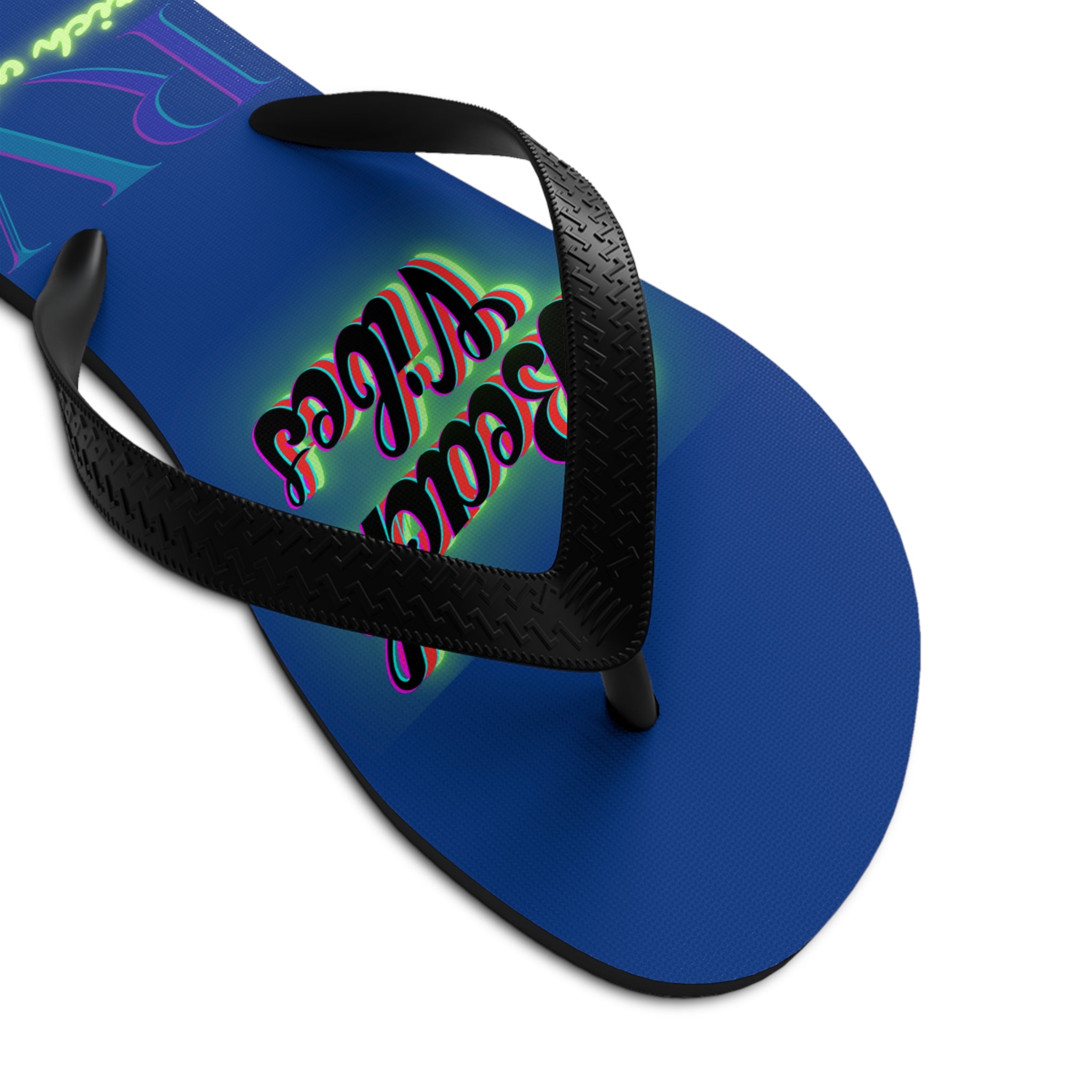 Rich Vibes RV Neon Beach Vibes - Unisex Flip-Flops - M