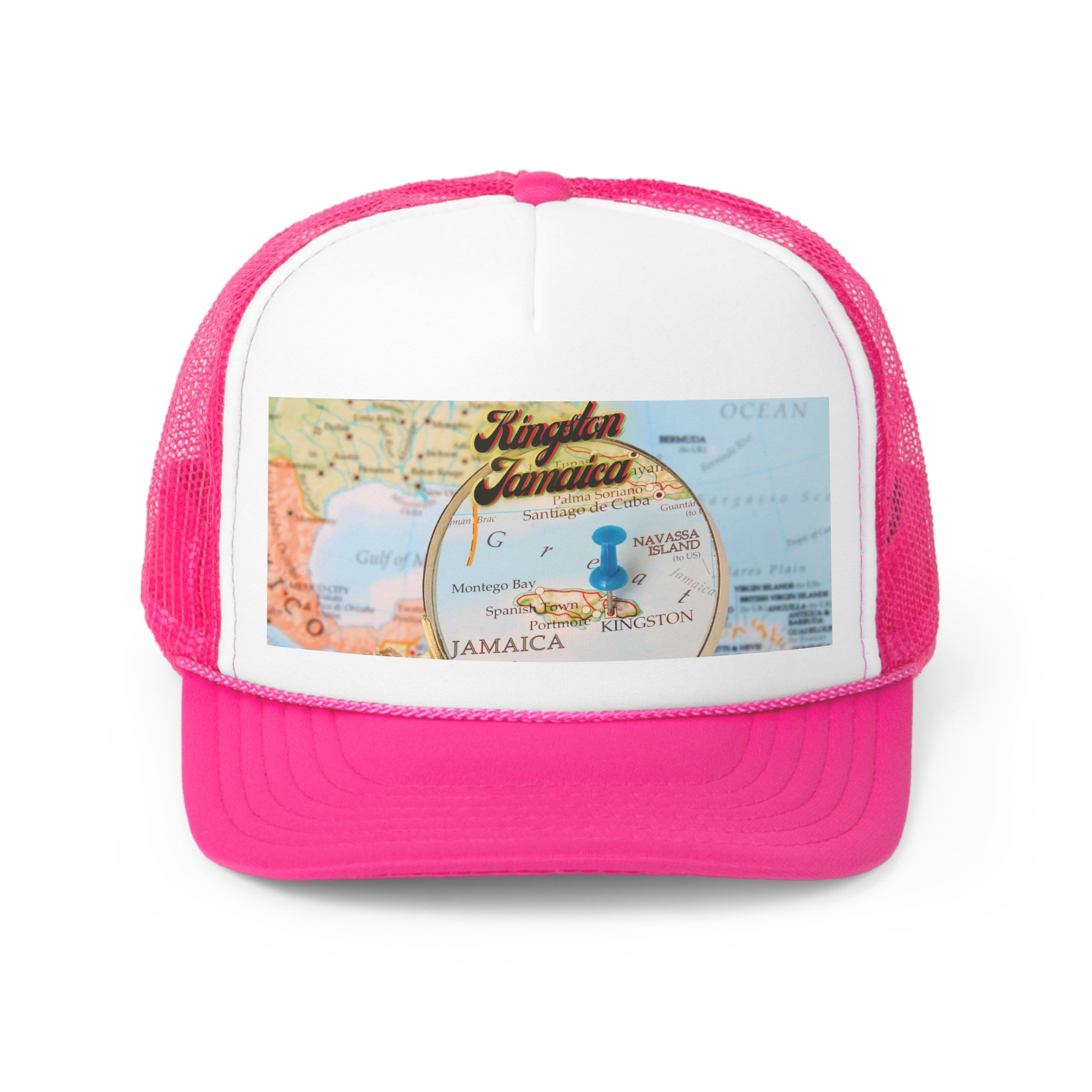 Rich Vibes Map Of Jamaica Kingston Print Colorway - Trucker Hat