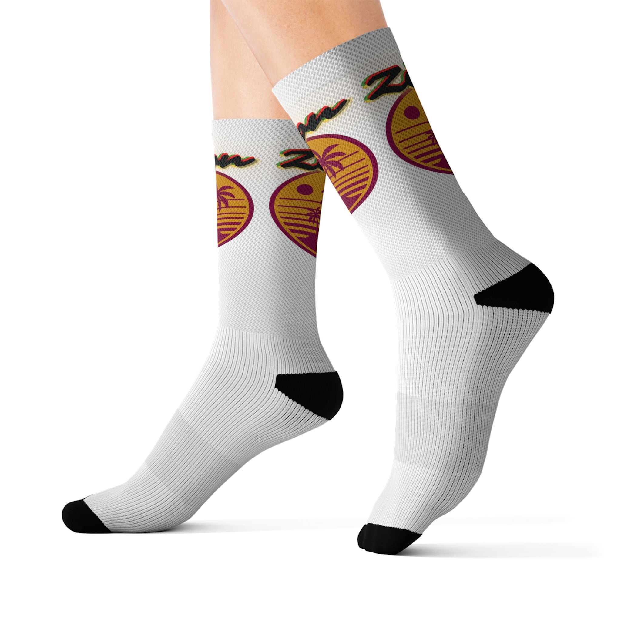 Zion Sunset White - Sublimation Socks