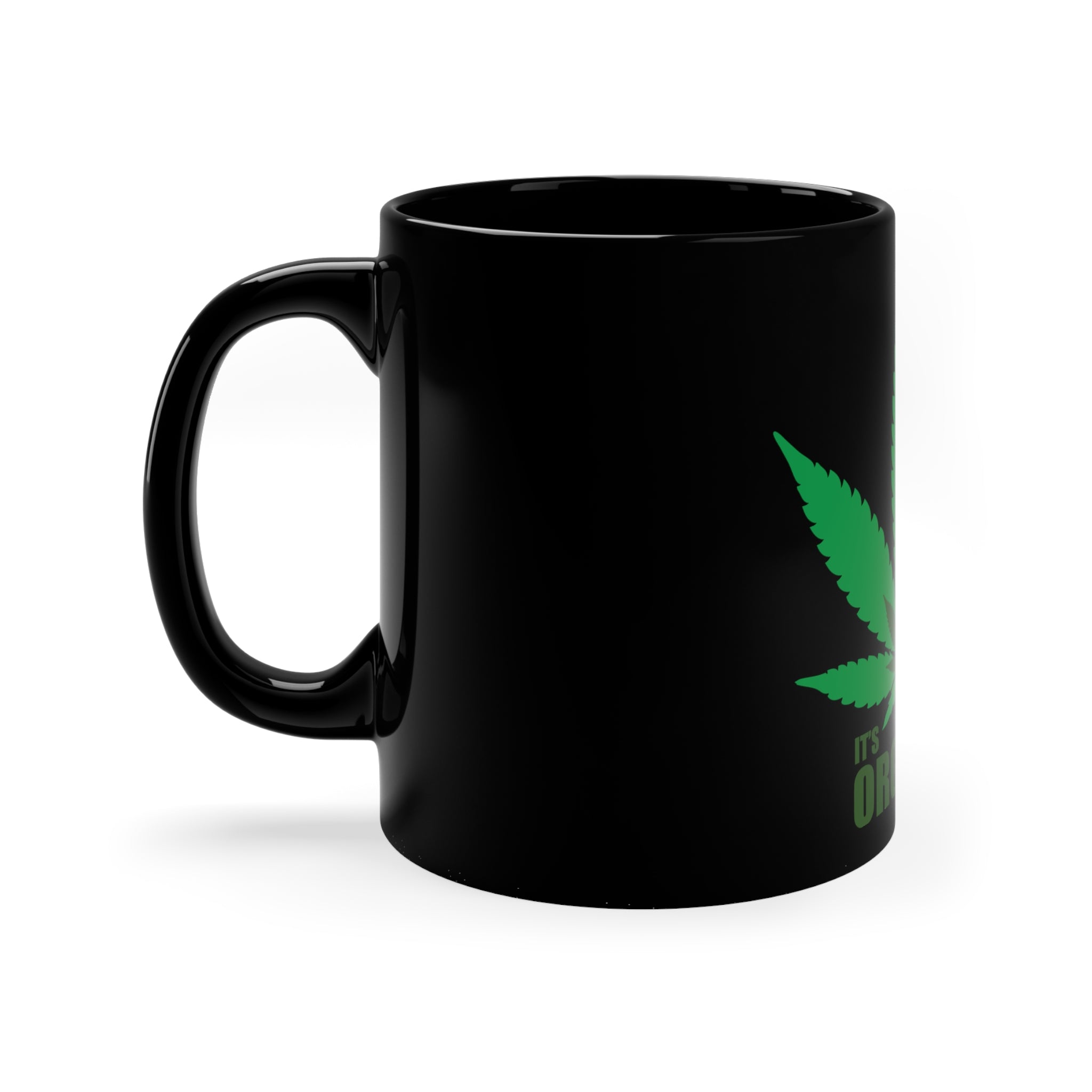 It's Organic Leaf - 11oz Black Mug