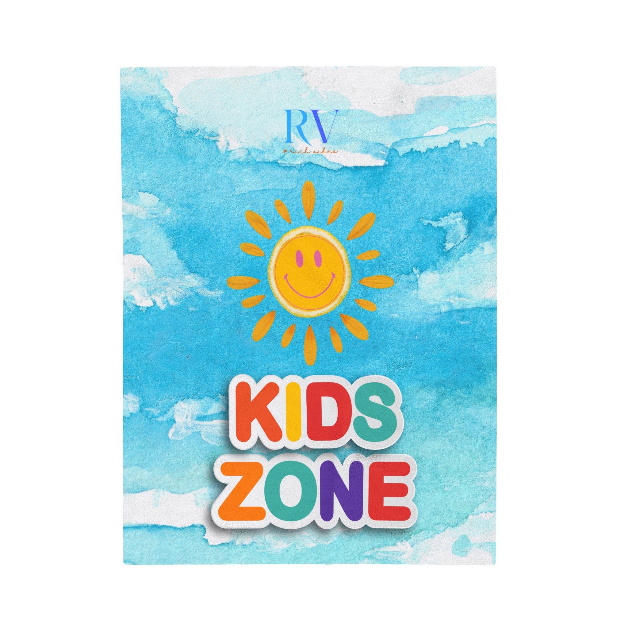 RV Smiley Sunshine Kids Zone - Velveteen Plush Blanket