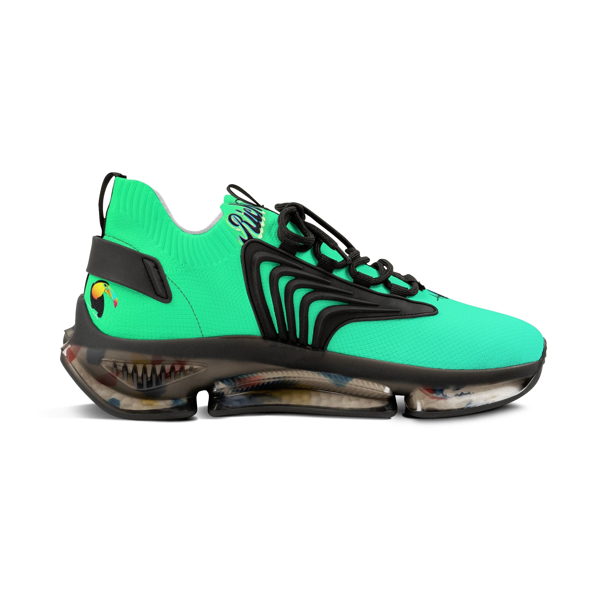 RV5 Pulse Tropical Neon Green Glow - Men's Mesh Sneakers Black