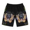 Rich Vibes RR Skate Board Ape - Men's Board Shorts (AOP) Black