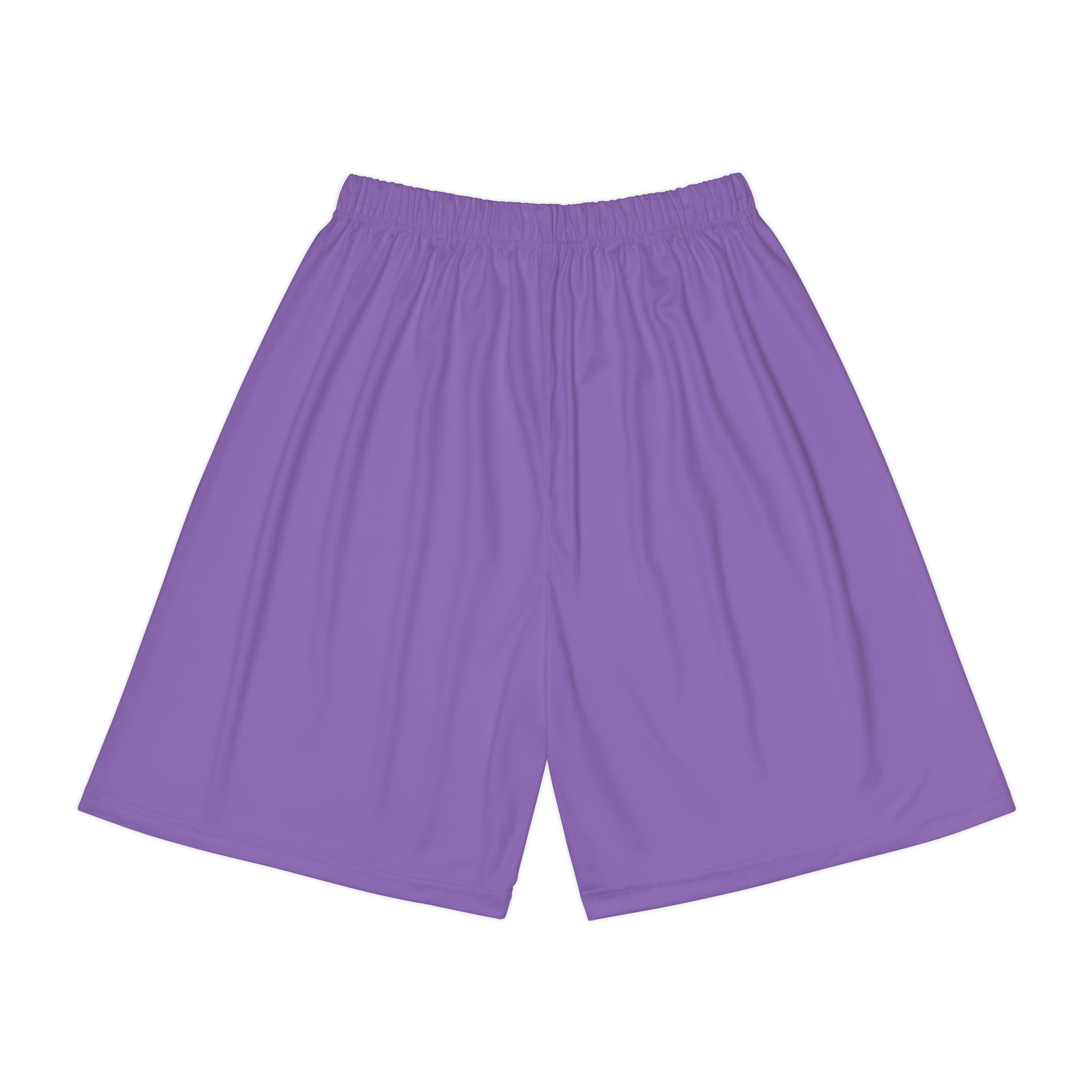 Rich Vibes RV Palm Tree Silhouette Men’s Sports Shorts (AOP) Light Purple