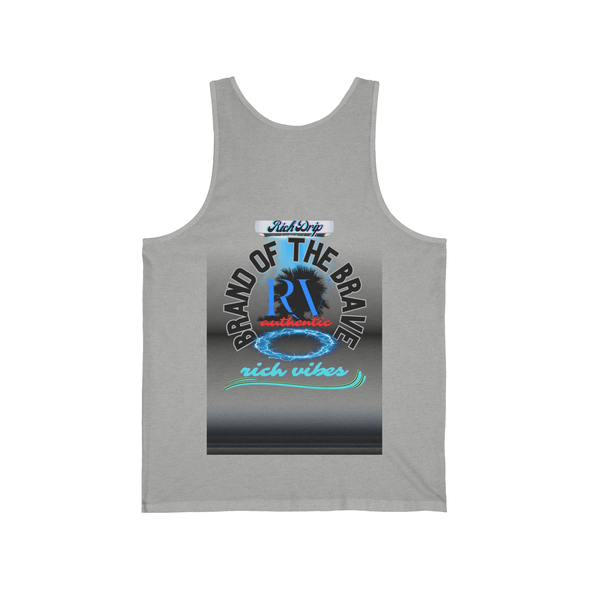 Rich Vibes Authentic Rich Drip Hermes Bolt - Unisex Jersey Tank