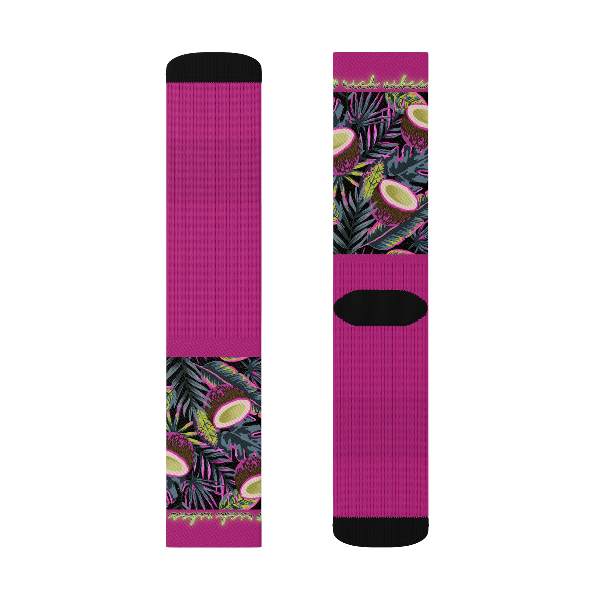 Rich Vibes Volt Tropical Coconut Pink - Sublimation Socks