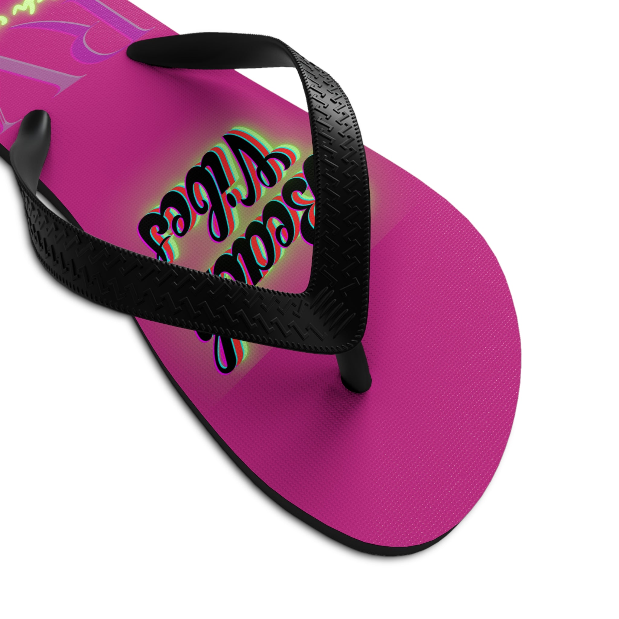 Rich Vibes RV Neon Beach Vibes - Unisex Flip-Flops - S