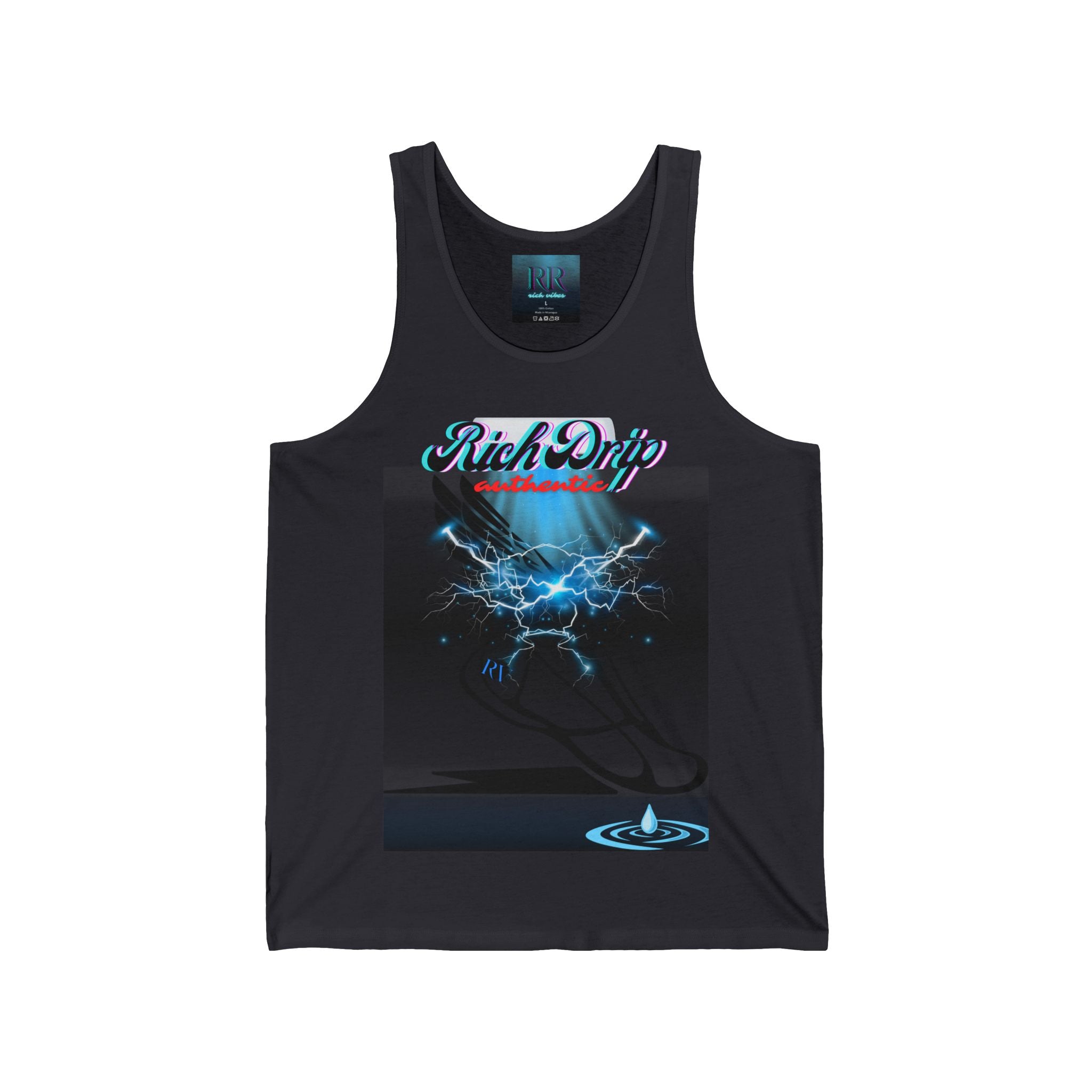 Rich Vibes Authentic Rich Drip Hermes Bolt - Unisex Jersey Tank