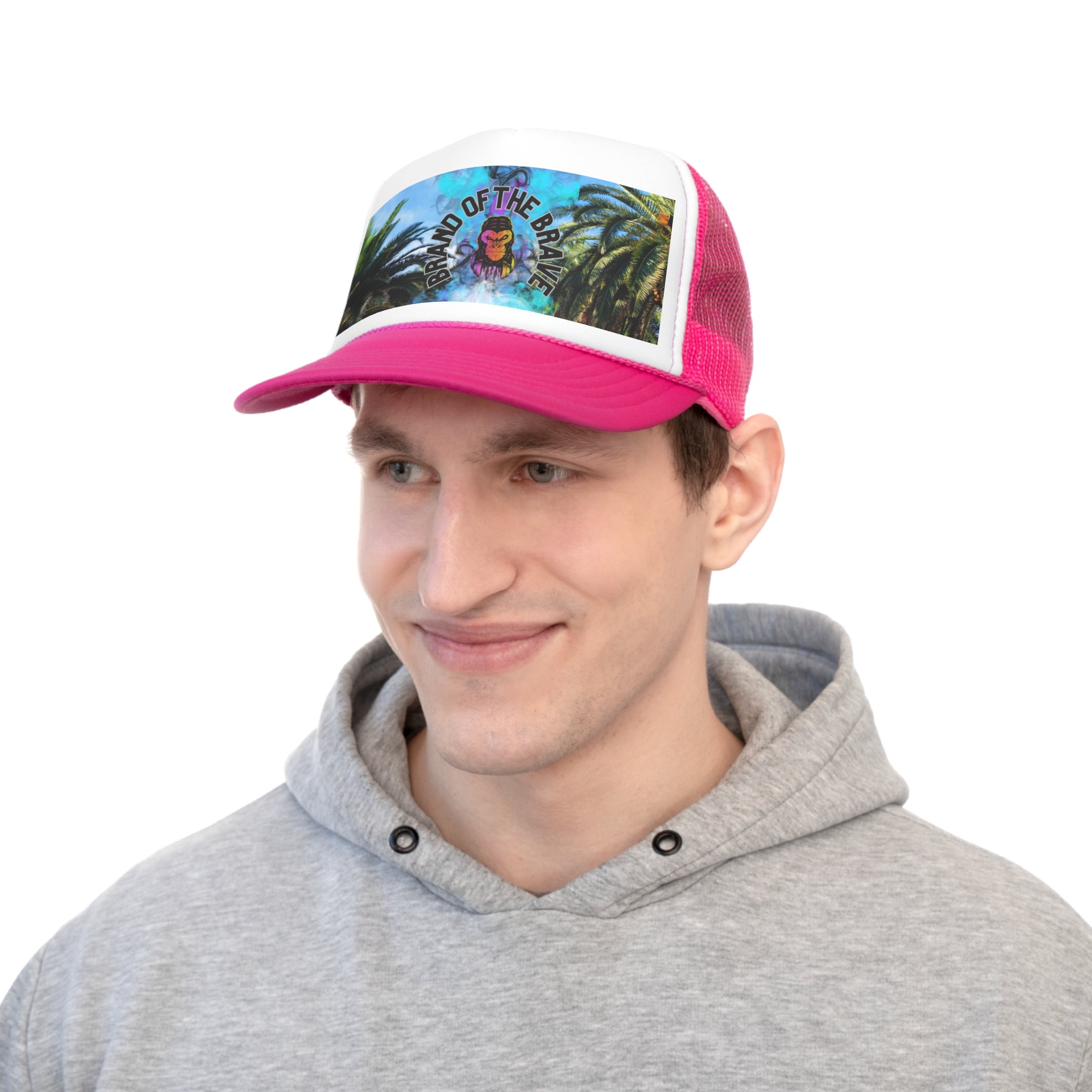 RV Brand Of The Brave Purple Ape Blue Smoke - Trucker Cap