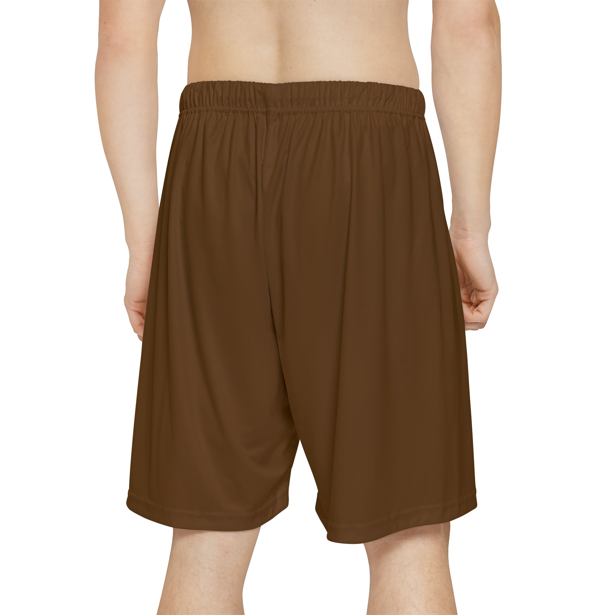 Rich Vibes RV Palm Tree Silhouette Men’s Sports Shorts (AOP) Brown