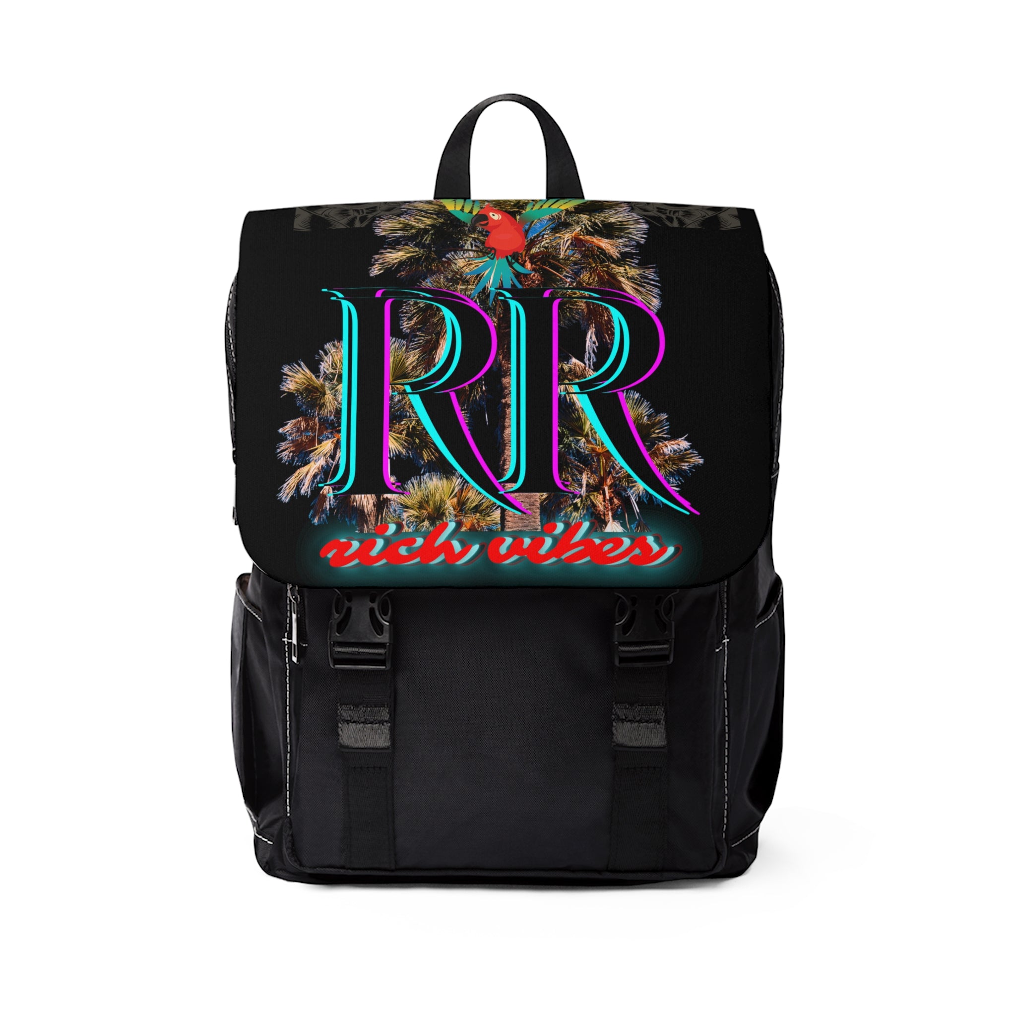 Rich Vibes Authentic V5 RR Tropical Palms  - Unisex Casual Shoulder Backpack