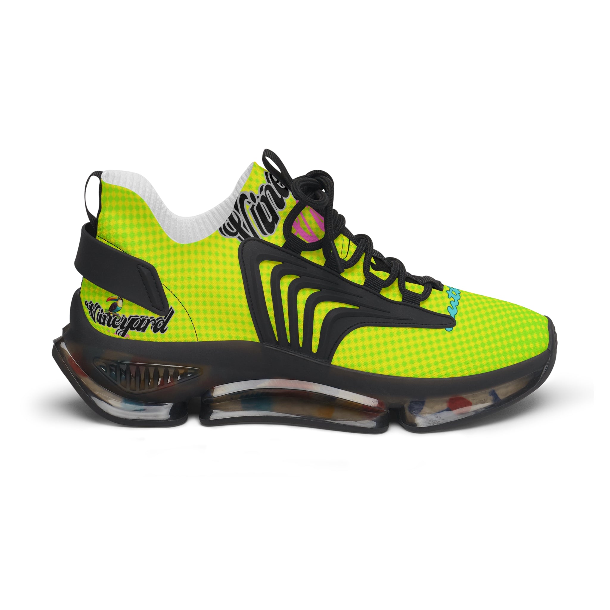 Vineyard Vibes Tropical Lime Green - Women's Mesh Sneakers