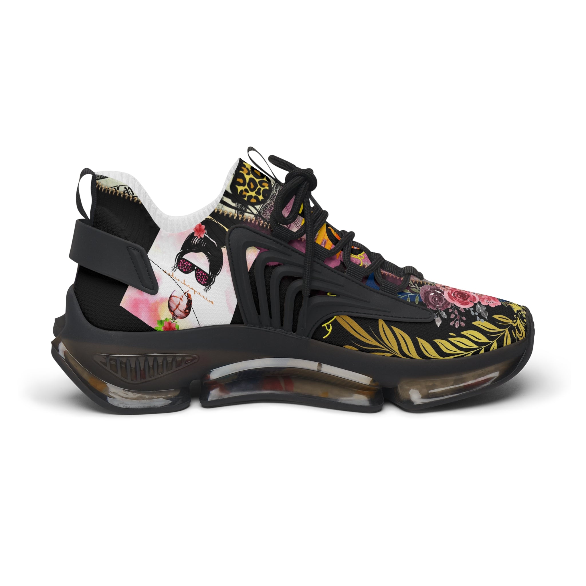 Rich V5/Vineyard Vibes Imperial Black&Pink - Women's Mesh Sneakers