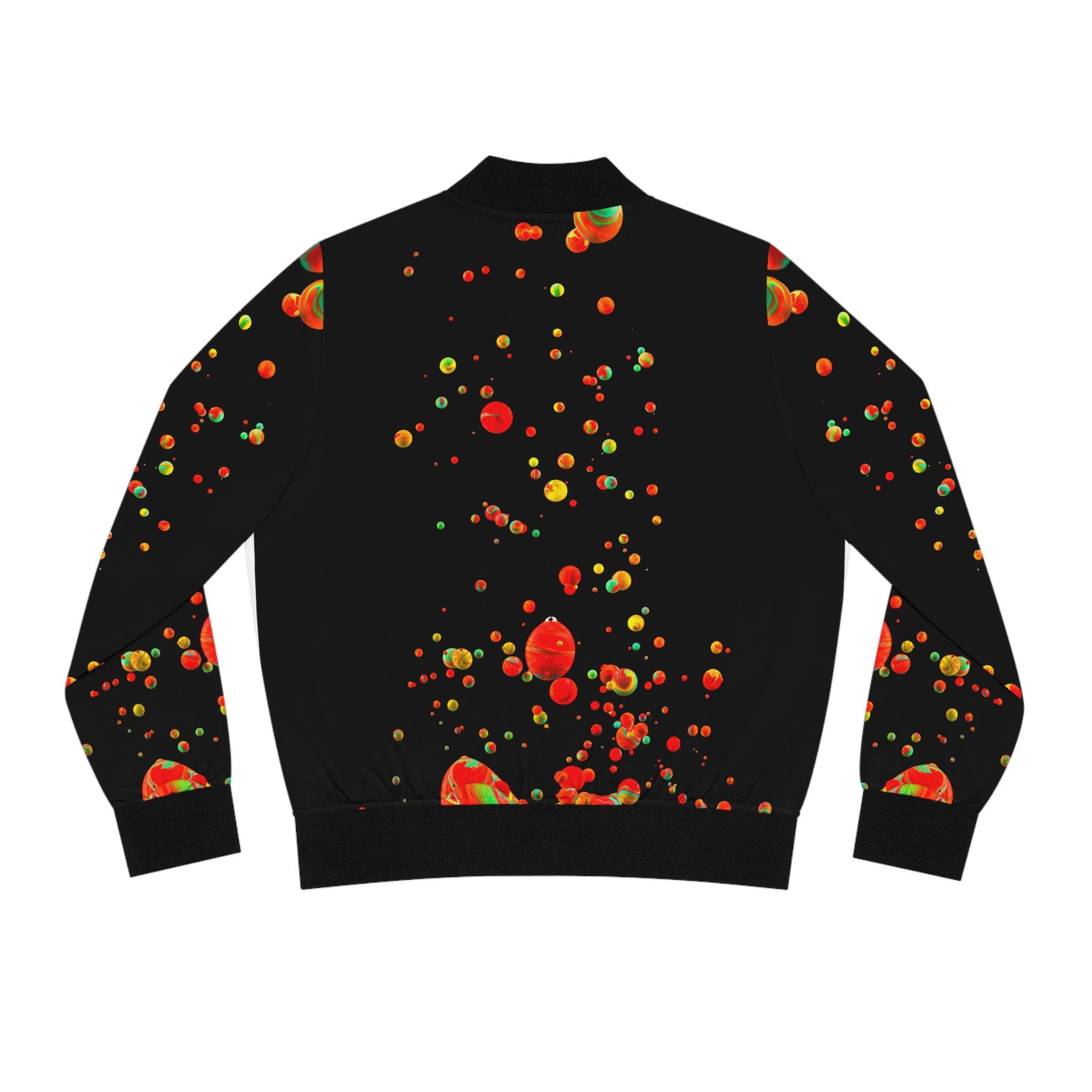 Vineyard Vibes LV Multi Colored Paint Drop  - Women's Light Pink Bomber Jacket (AOP)