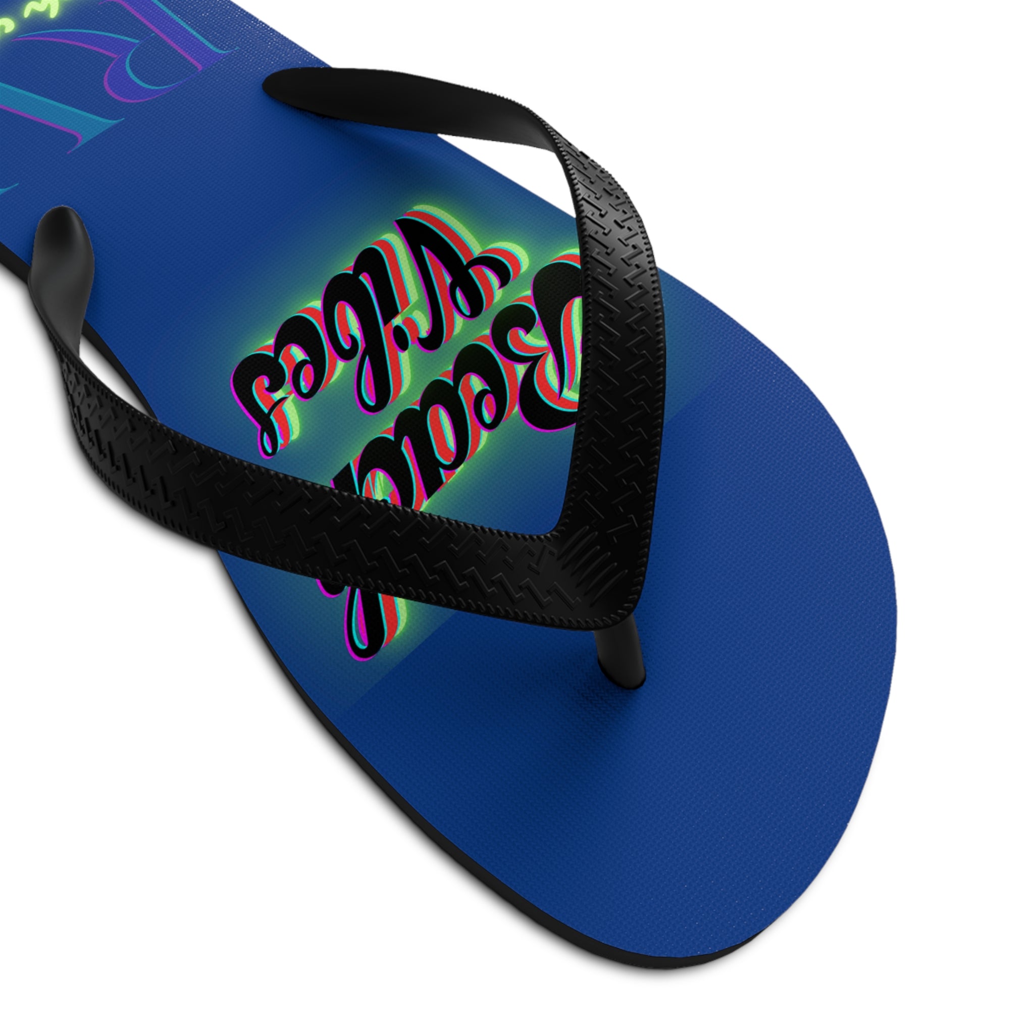 Rich Vibes RV Neon Beach Vibes - Unisex Flip-Flops - L