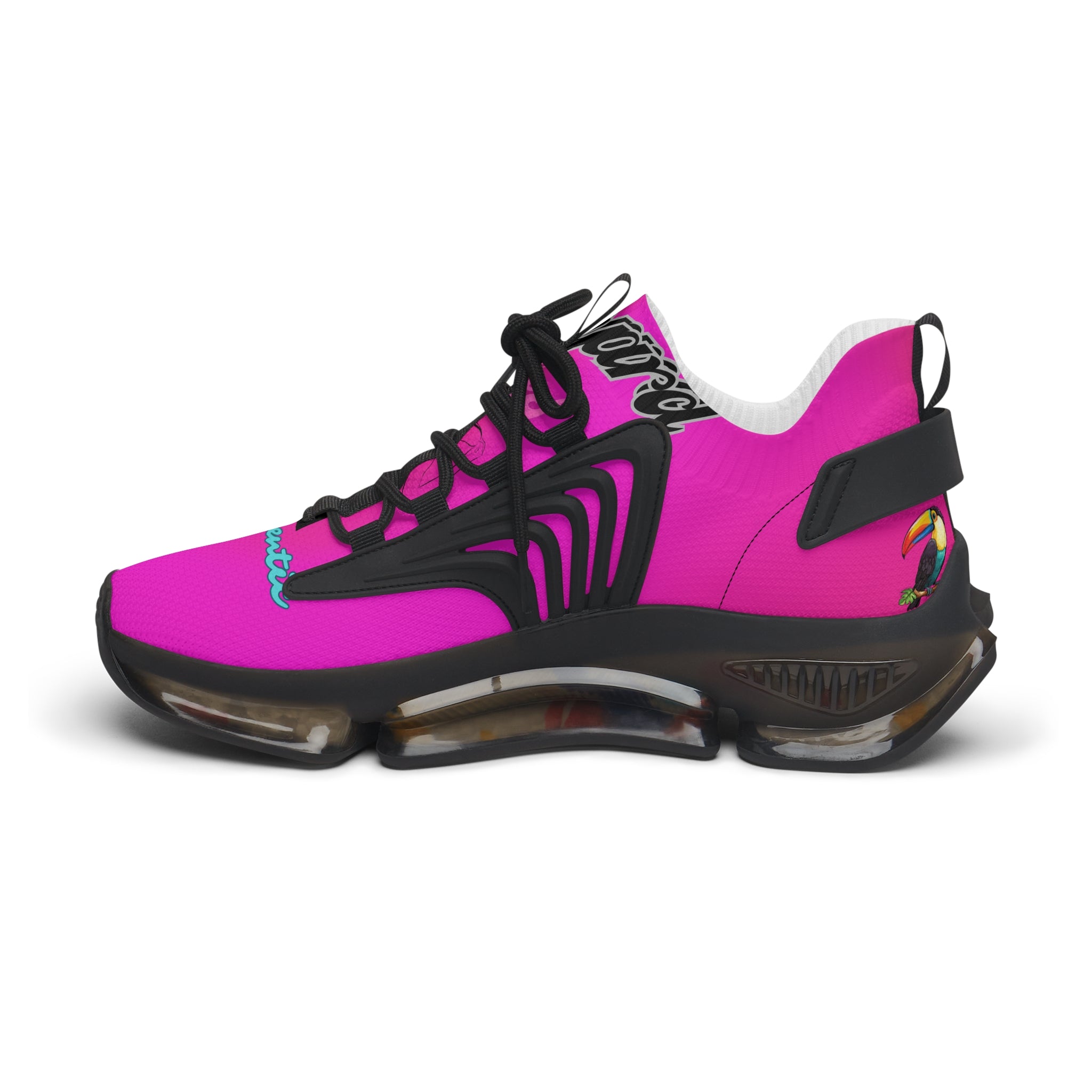 Vineyard Vibes Tropical Hot Pink - Women's Mesh Sneakers