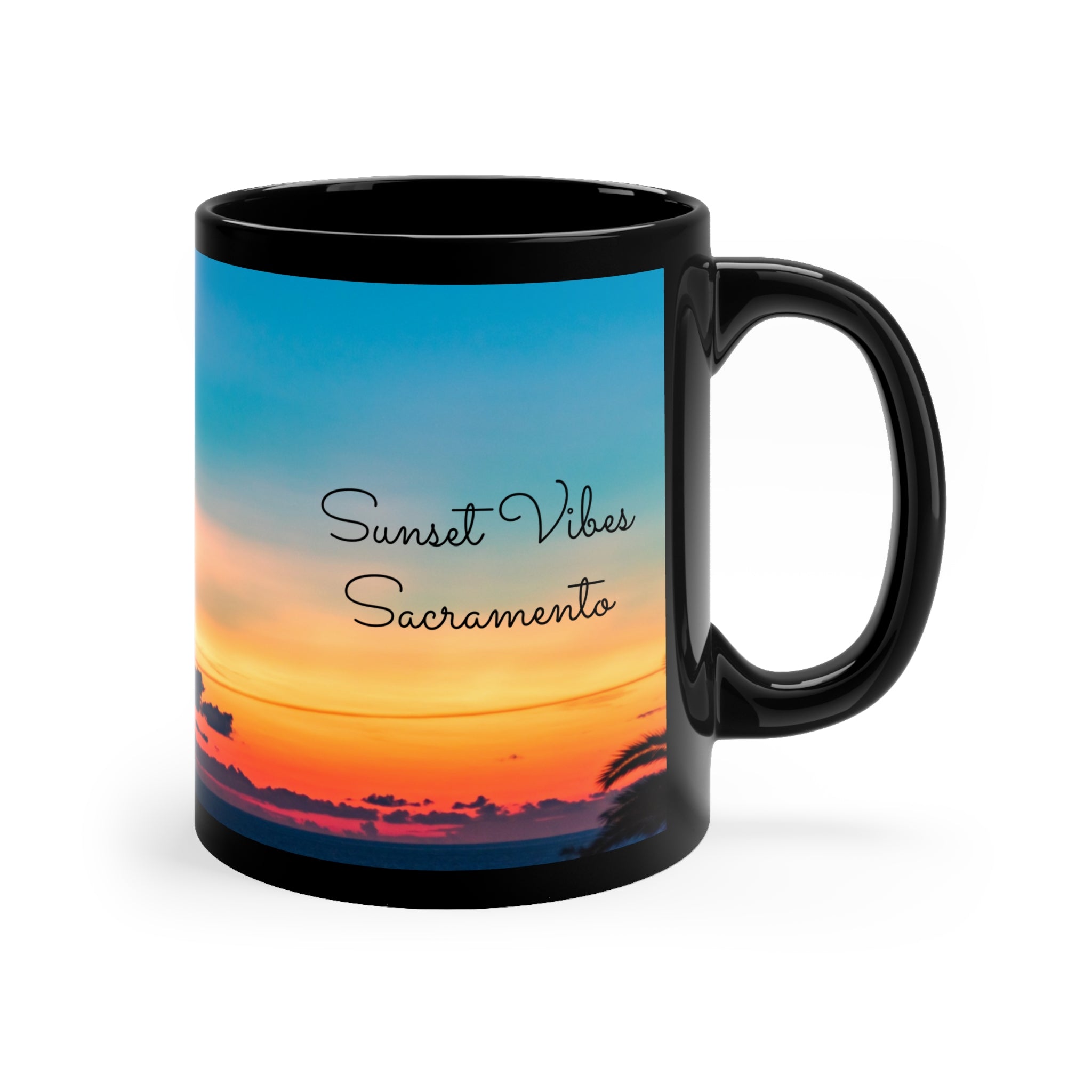 Sacramento Sunset Vibes - 11oz Black Mug