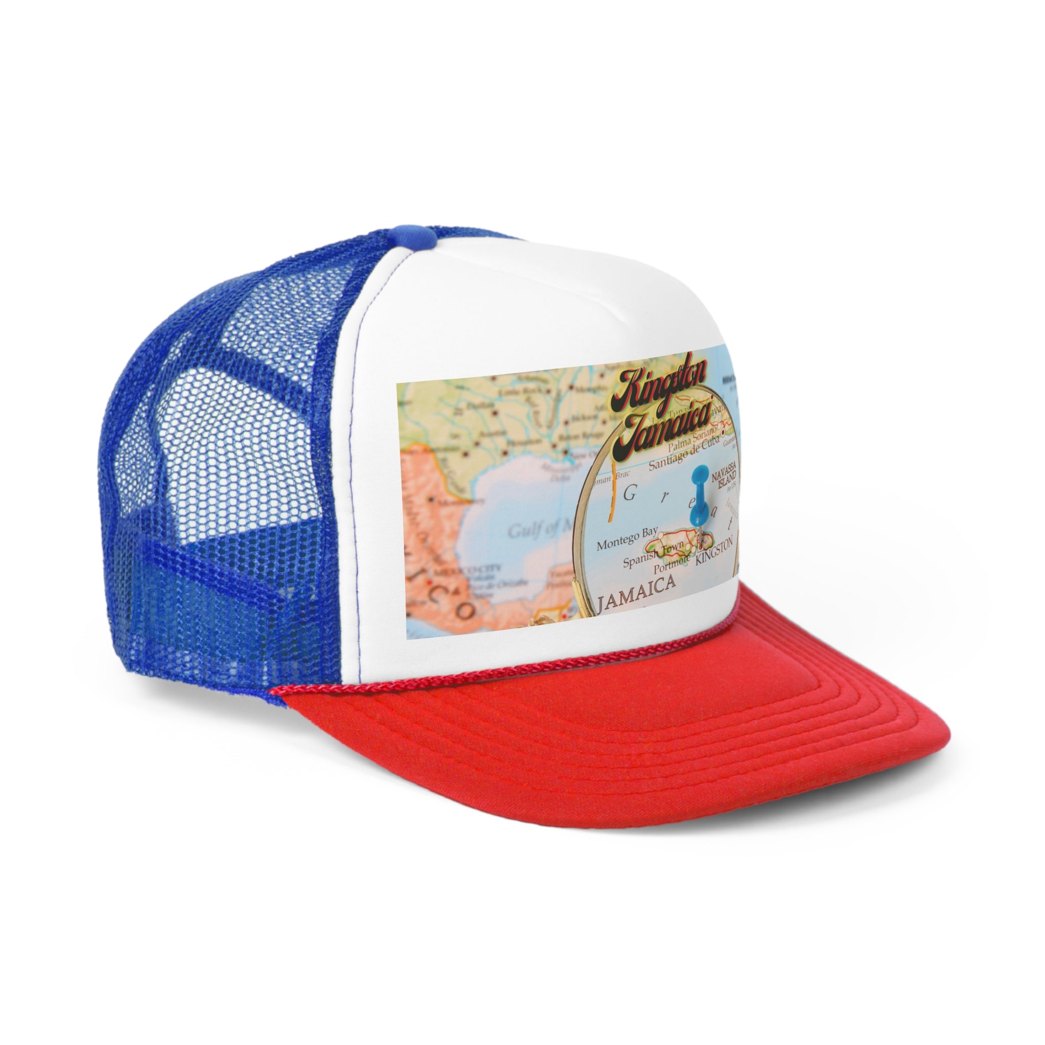 Rich Vibes Map Of Jamaica Kingston Print Colorway - Trucker Hat