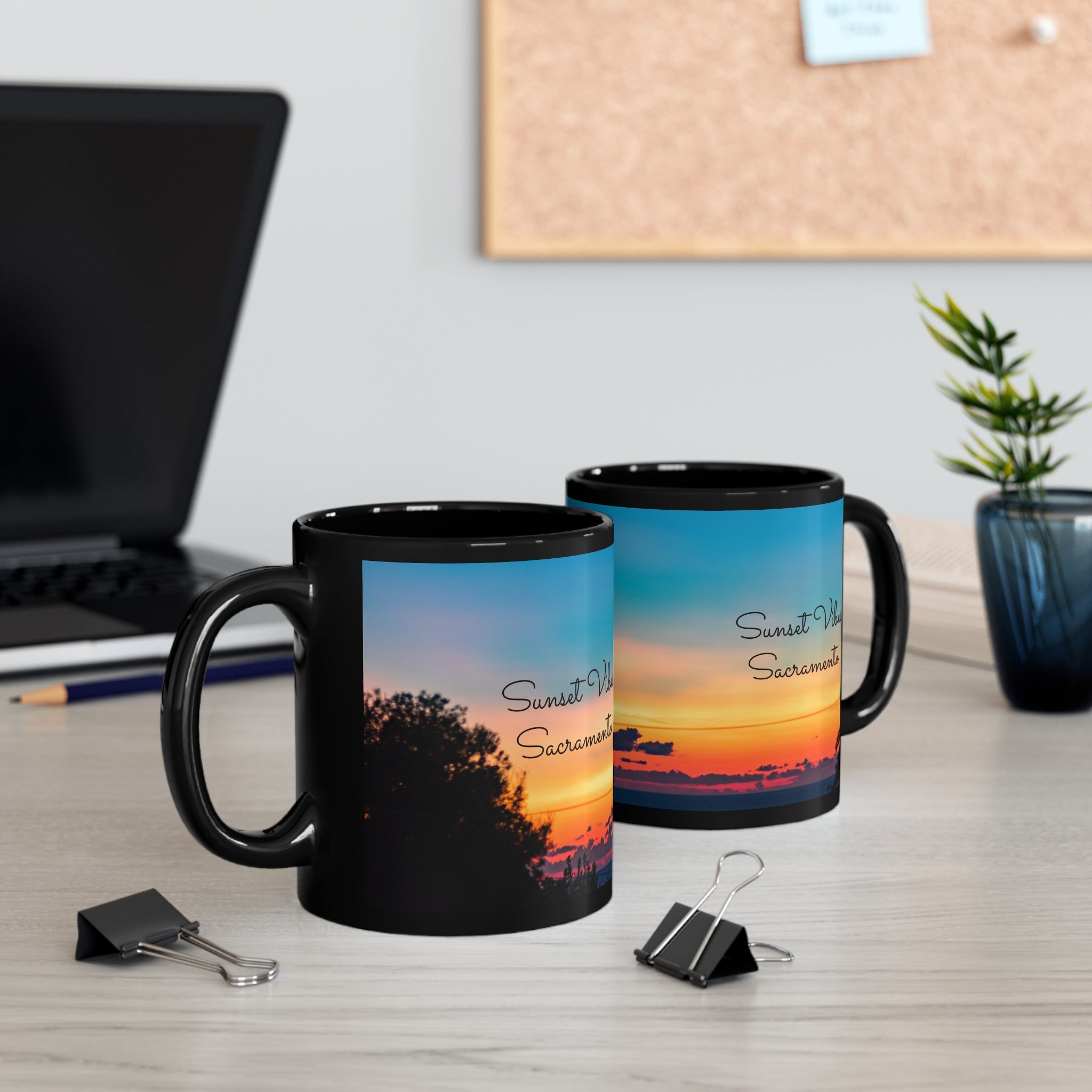 Sacramento Sunset Vibes - 11oz Black Mug