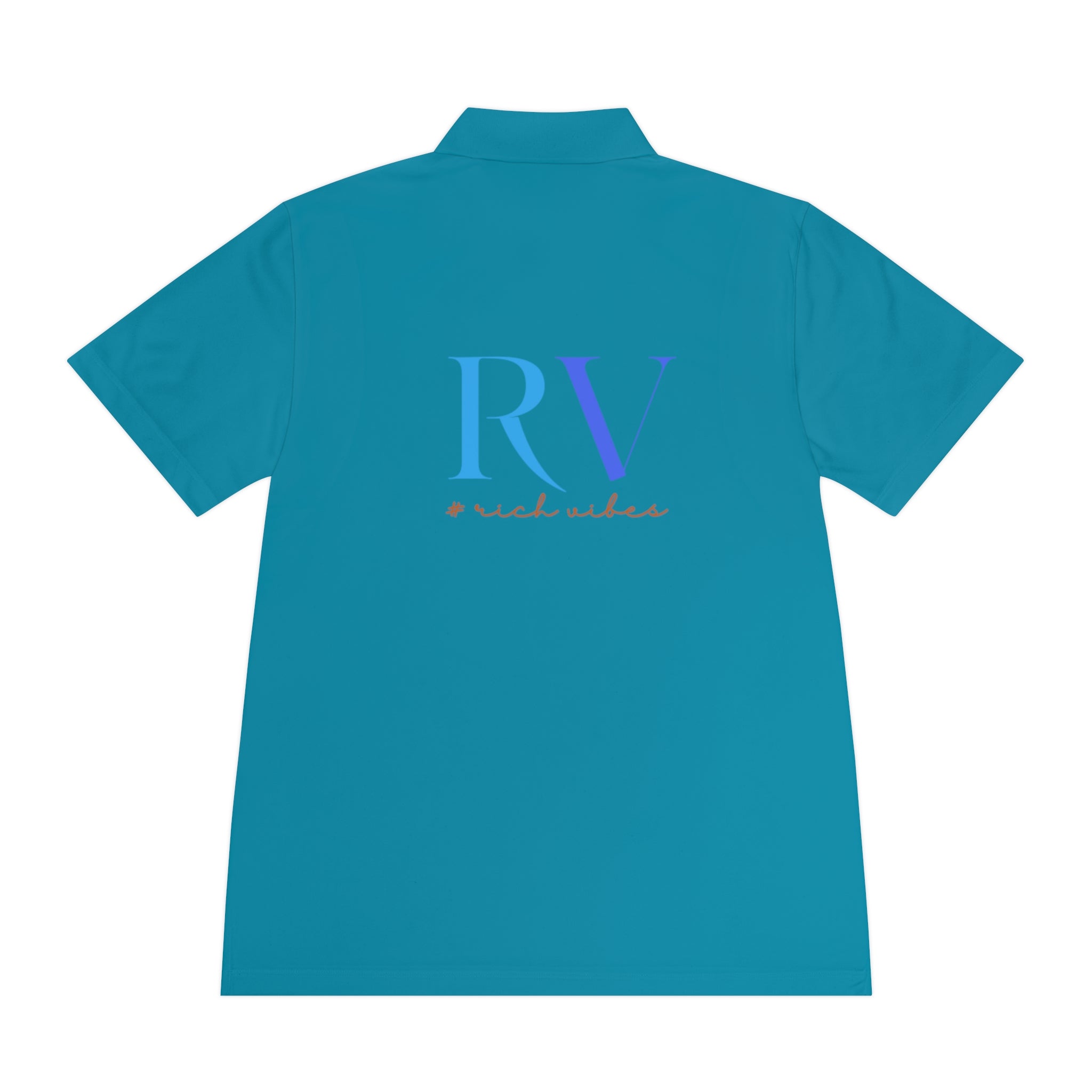 Rich Vibes RV Logo Back 2.0 - Men's Sport Polo Shirt