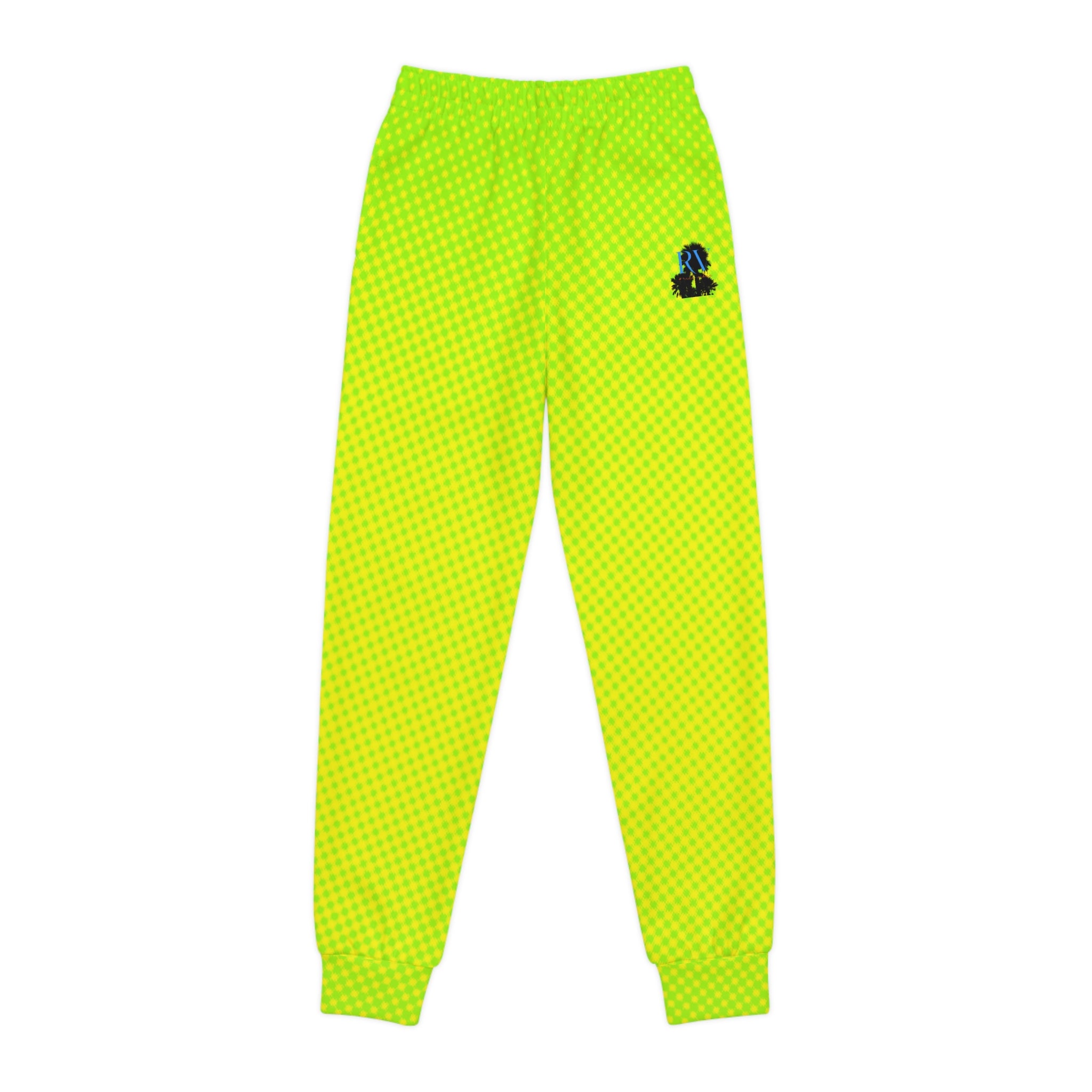 Rich Vibes RV Palm Tree Volt Green - Youth Joggers (AOP)