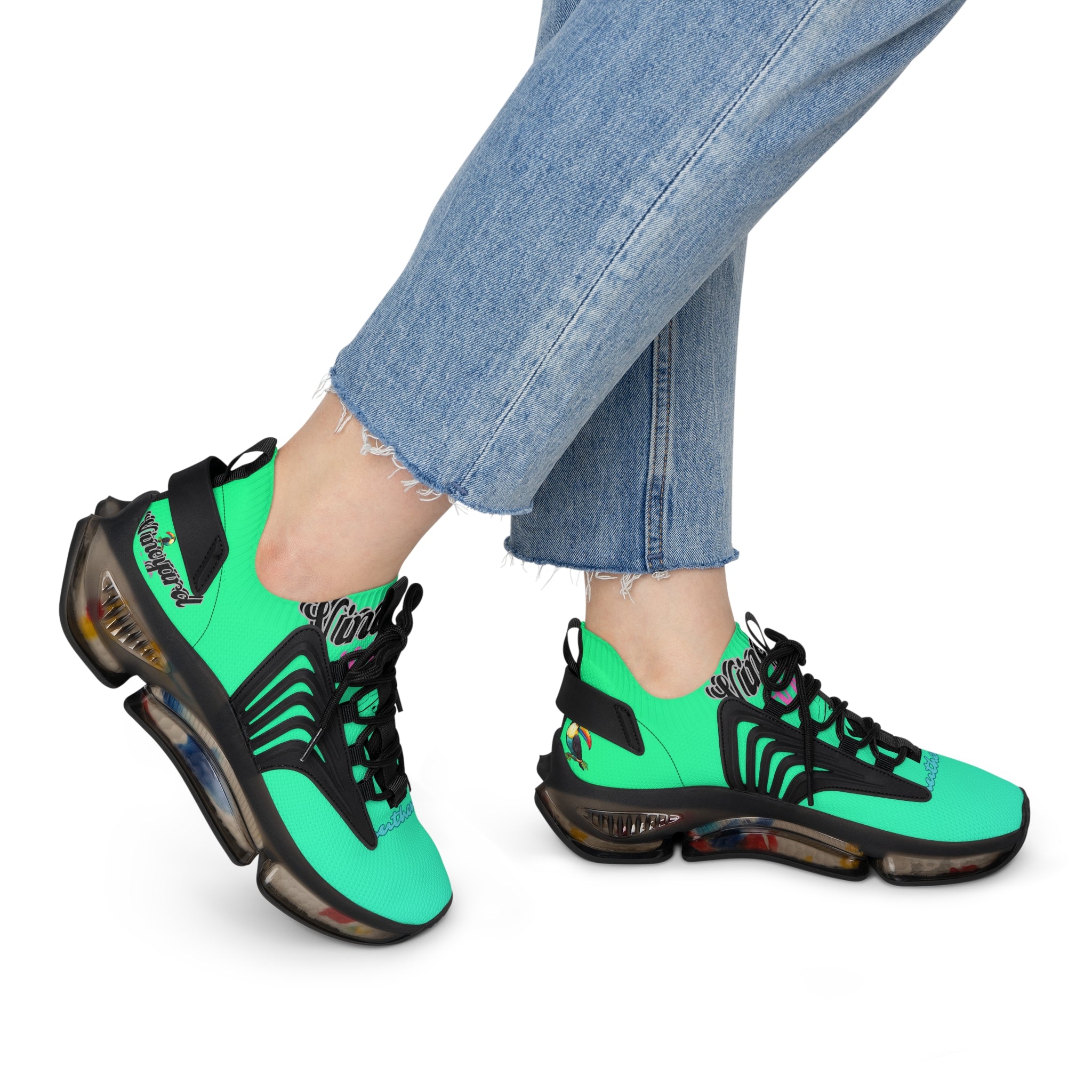 Vineyard Vibes Tropical Sea Green - Women's Mesh Sneakers