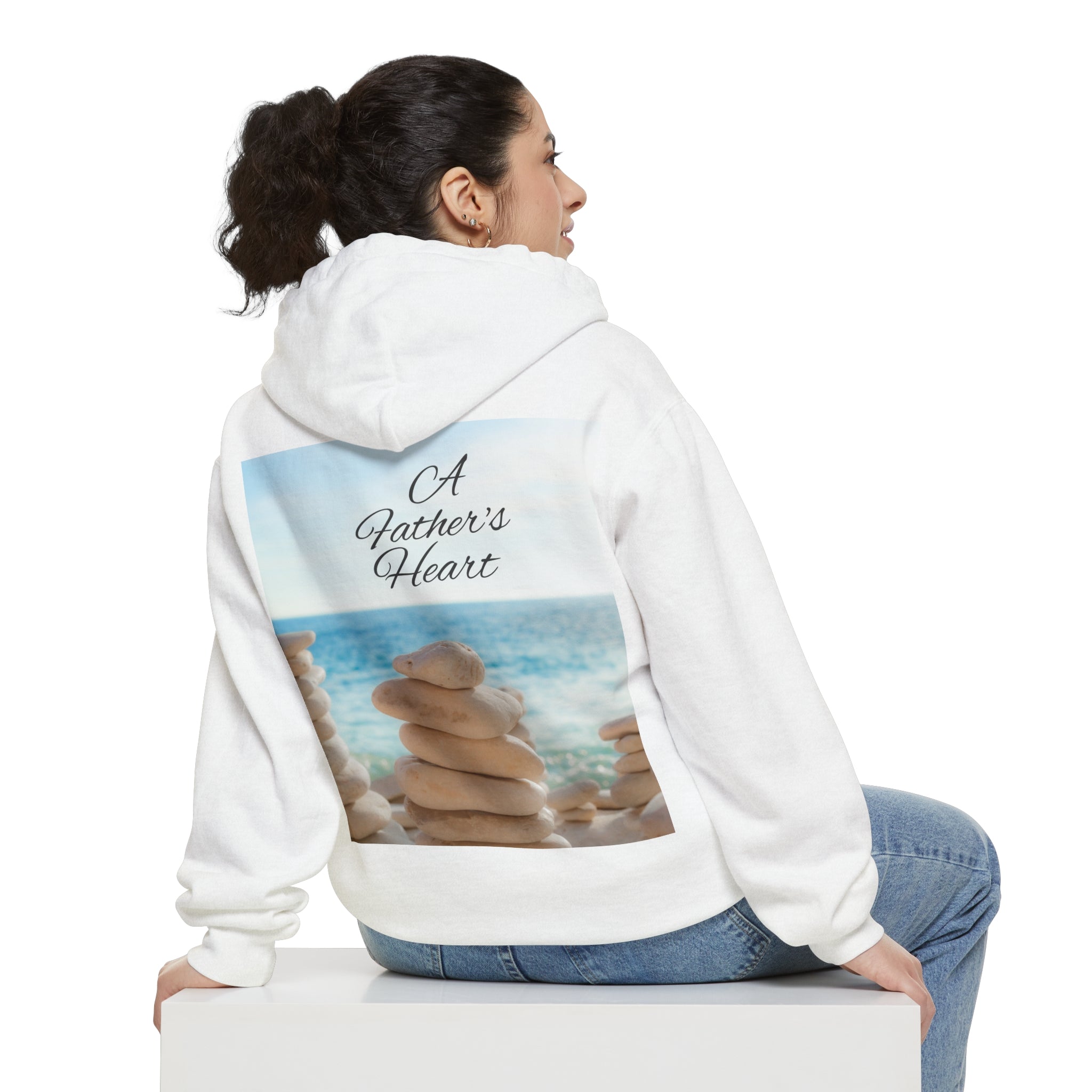 A Father's Heart Father's Day White - Garment-Dyed Hoodie