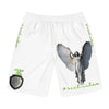 Rich Vibes Volt Brand Of The Brave ARCH Angel Shield White - Men's Board Shorts (AOP)