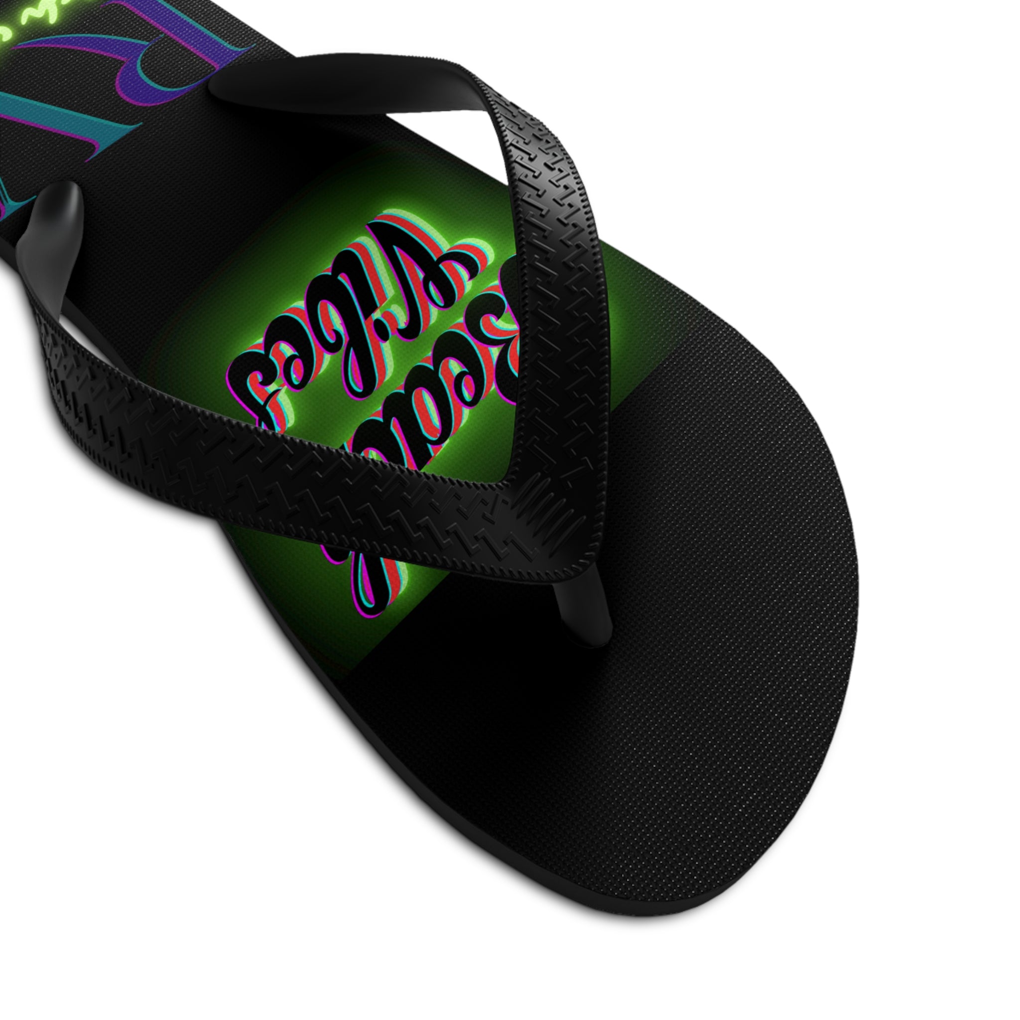 Rich Vibes RV Neon Beach Vibes - Unisex Flip-Flops - S
