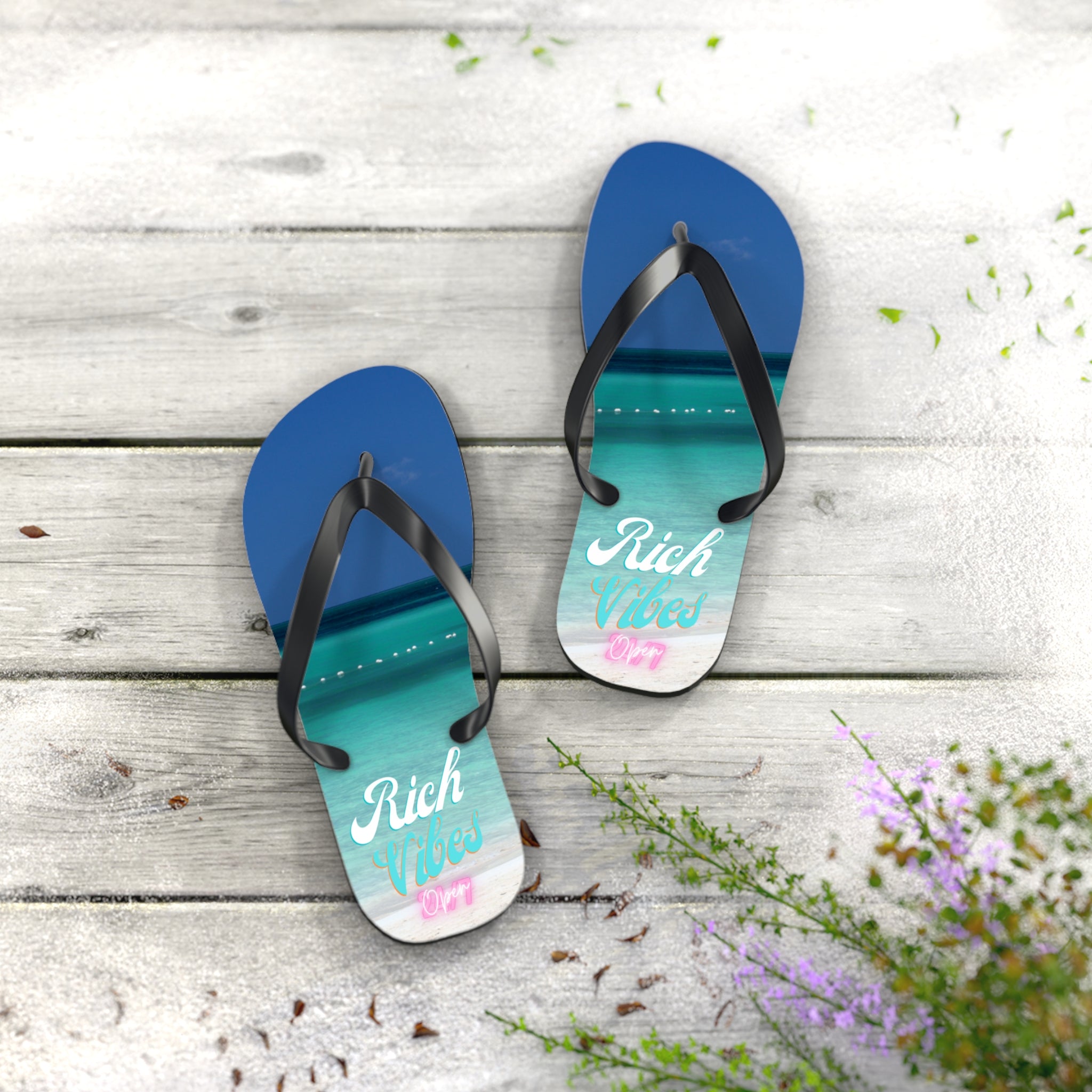 Rich Vibes Ocean View - Flip Flops - size M