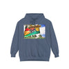 Jamaica Lion Of Judah Flag Denim - Garment-Dyed Hoodie